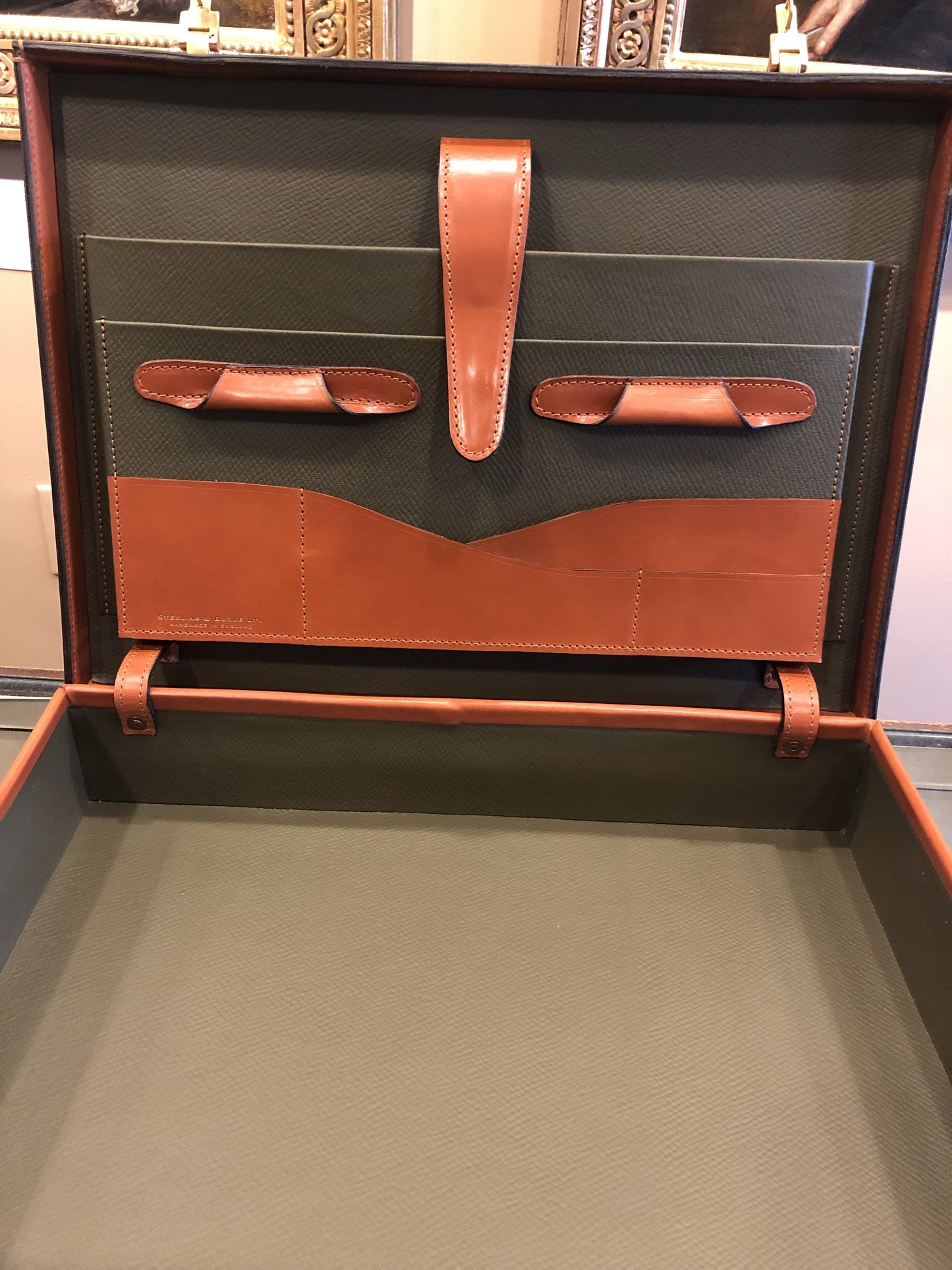 3.5 Inch Lid Over Body Attache Case, BESPOKE | Hand Stitched | English Bridle Leather | Sterling and Burke-Attache-Sterling-and-Burke