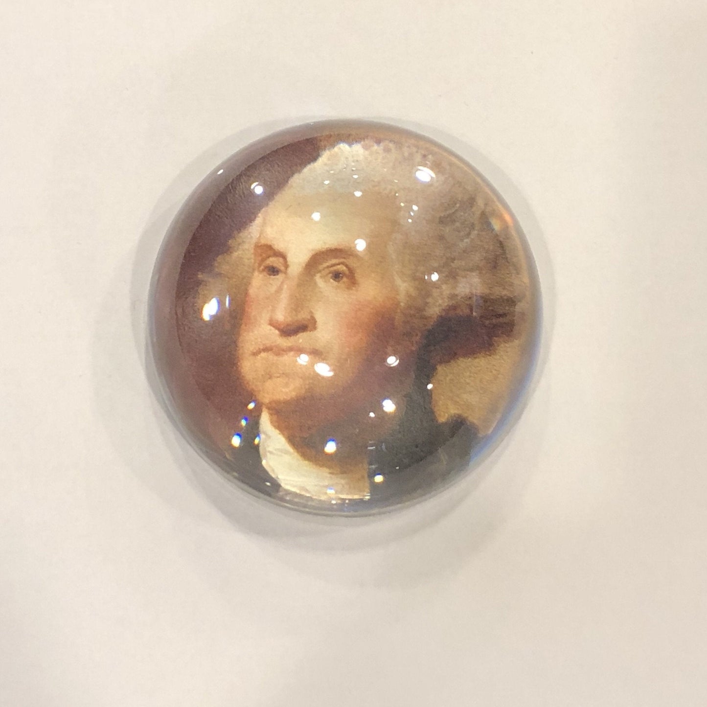 George Washington | Glass Dome Paperweight | Made to Order-Paperweight-Sterling-and-Burke