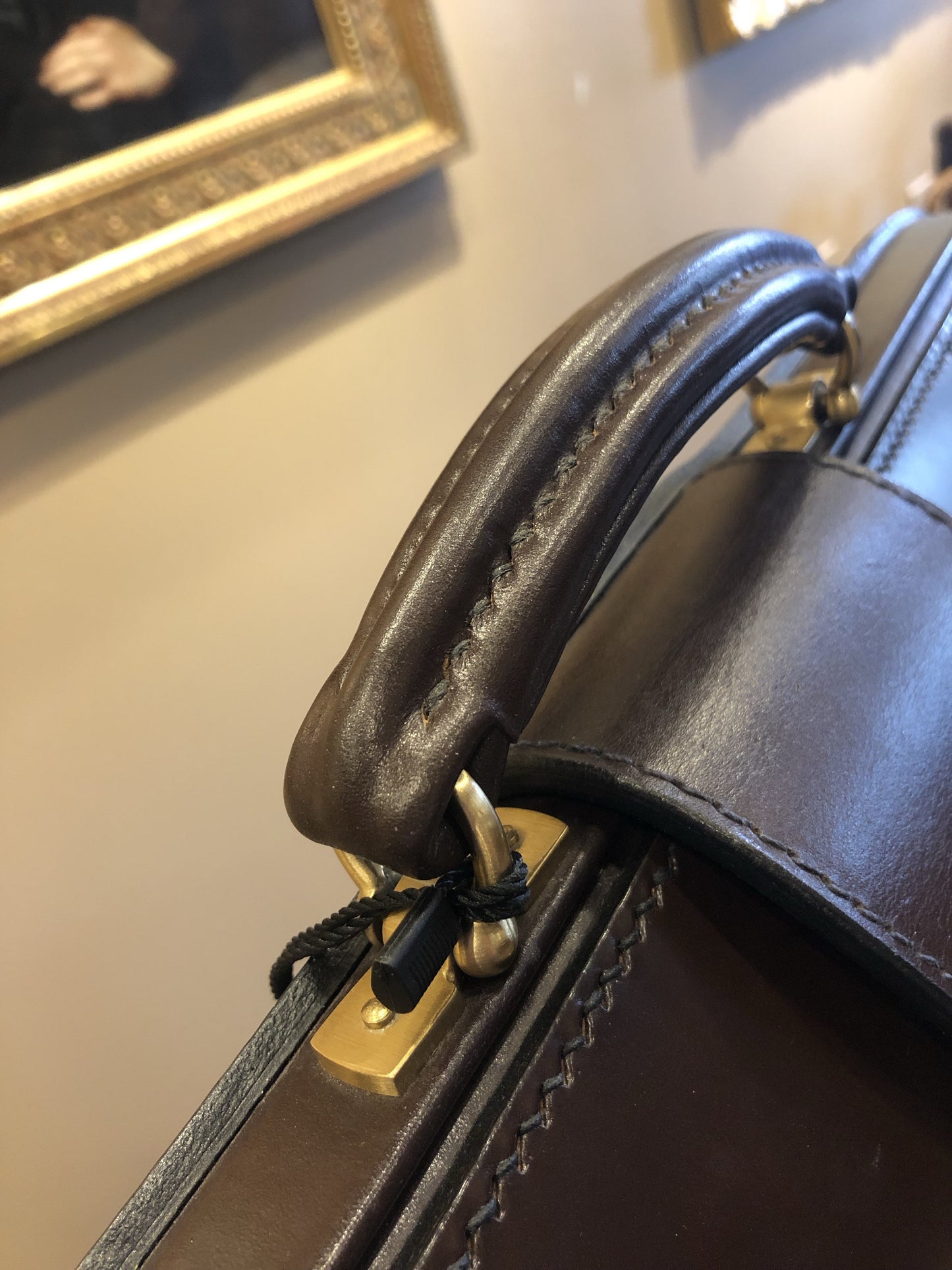 Sterling & Burke Top Frame Briefcase in Havana-Business Bags-Sterling-and-Burke