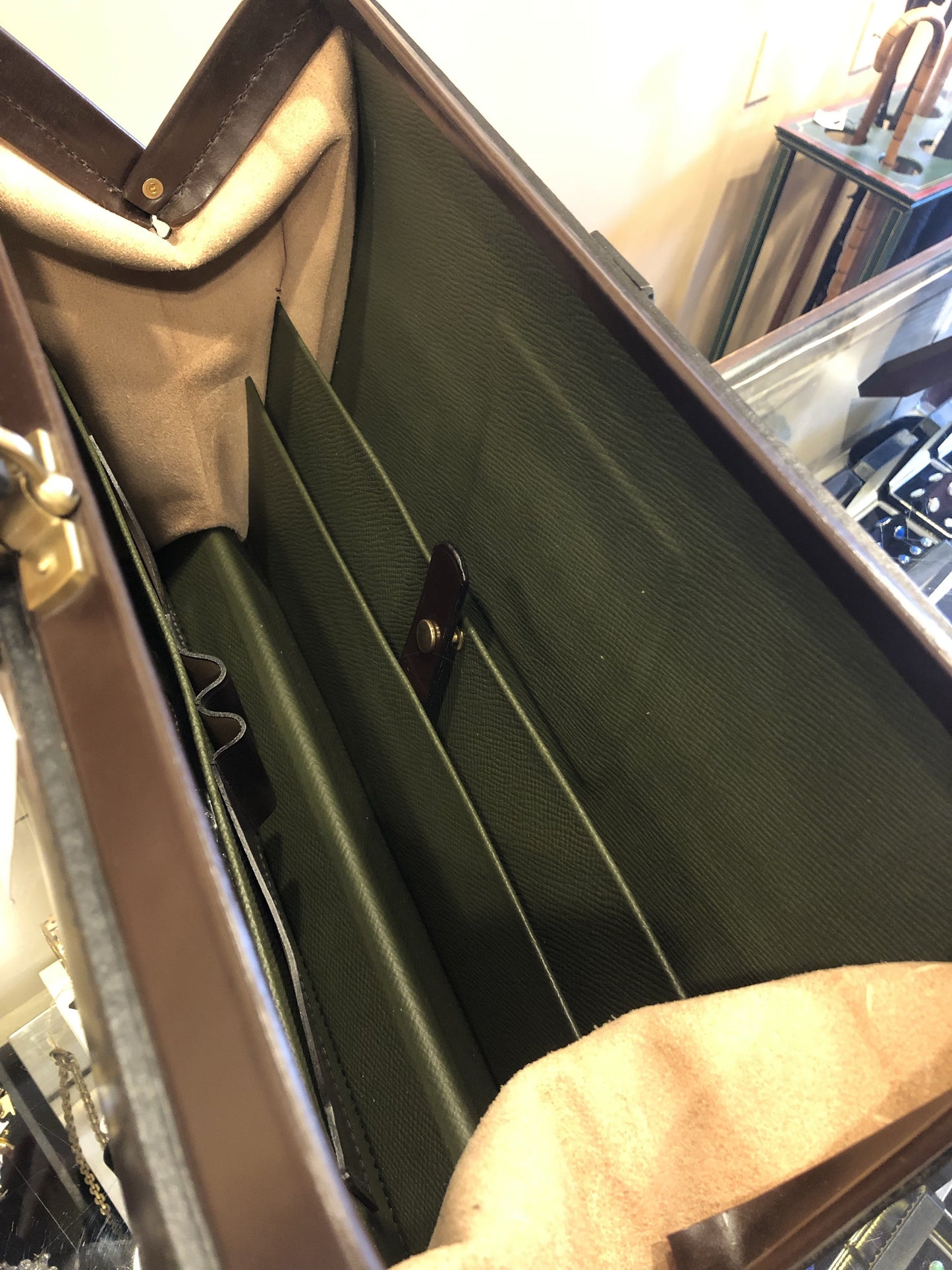 Sterling & Burke Top Frame Briefcase in Havana-Business Bags-Sterling-and-Burke