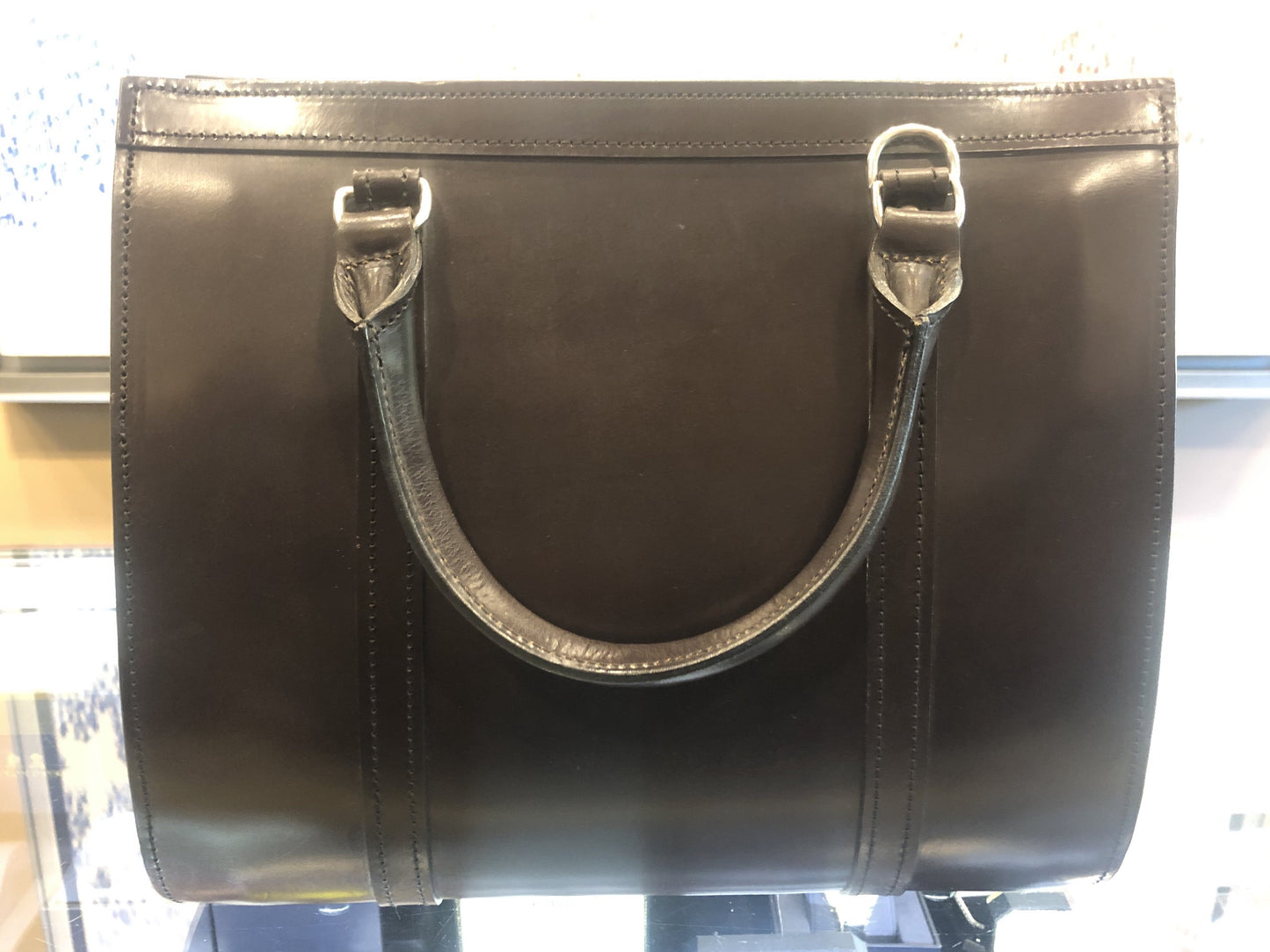 Sterling & Burke Classic Beatrice Handbag in Dark Havana-Handbag-Sterling-and-Burke