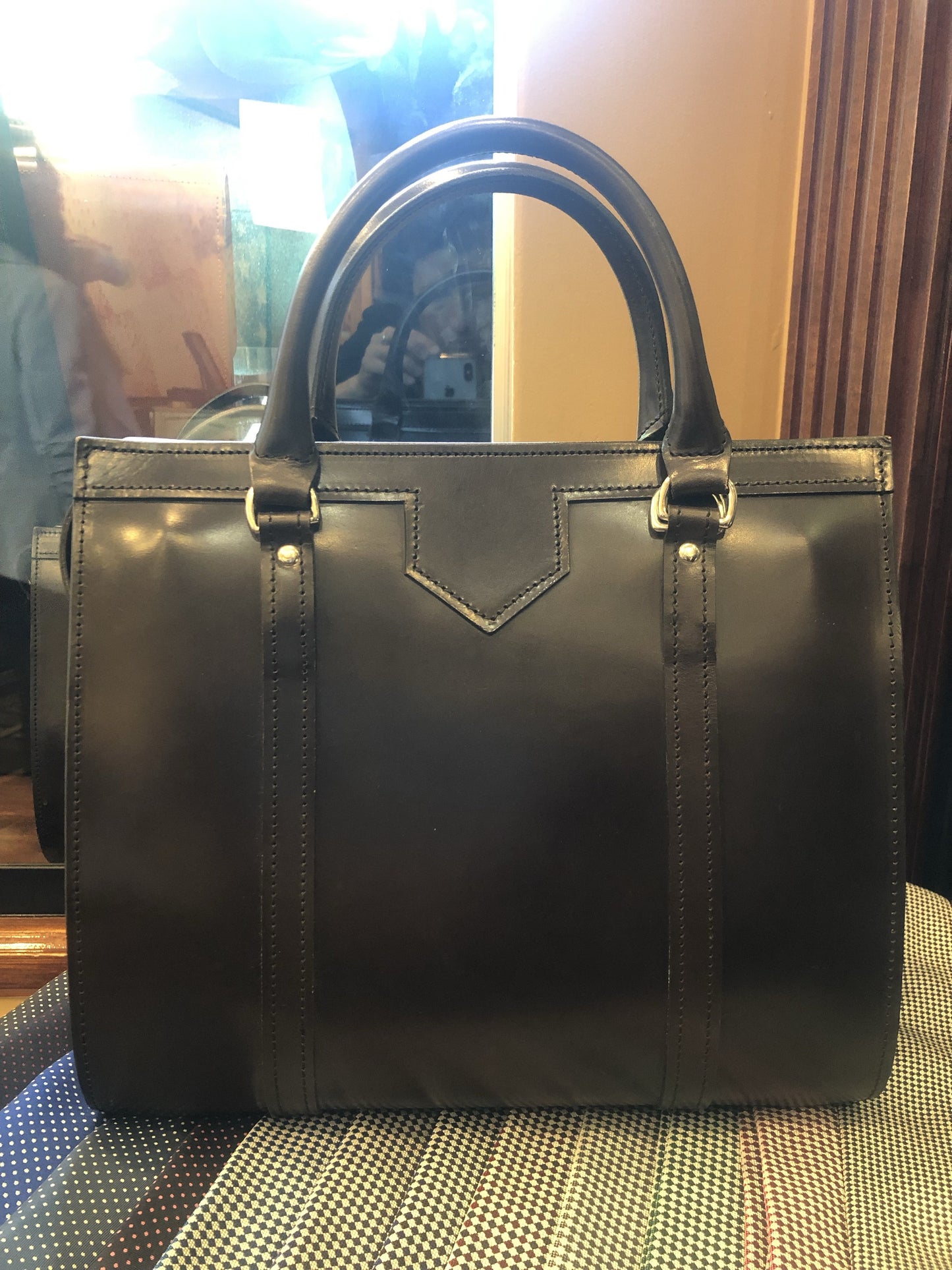 Sterling & Burke Classic Beatrice Handbag in Dark Havana-Handbag-Sterling-and-Burke