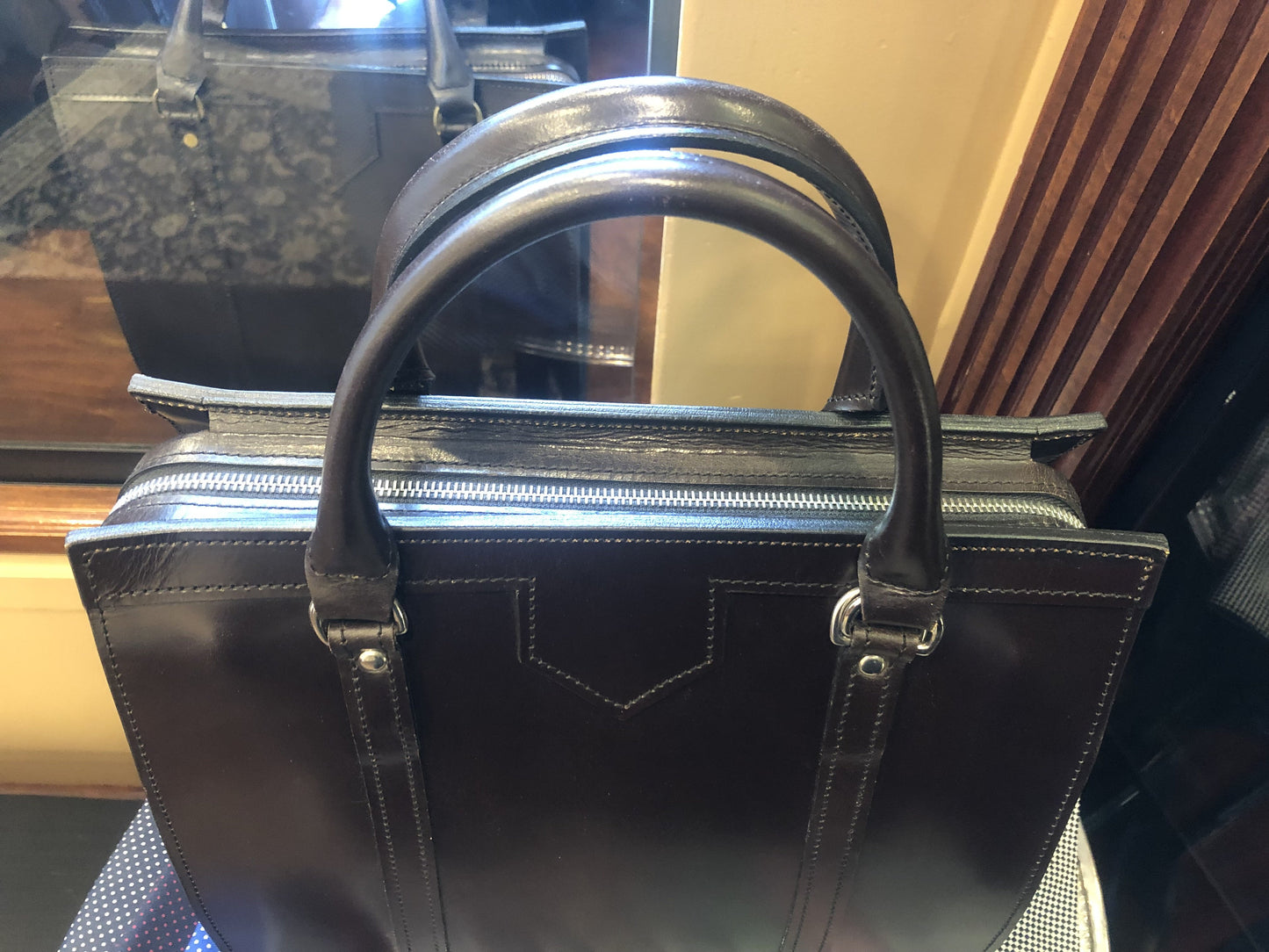 Sterling & Burke Classic Beatrice Handbag in Dark Havana-Handbag-Sterling-and-Burke
