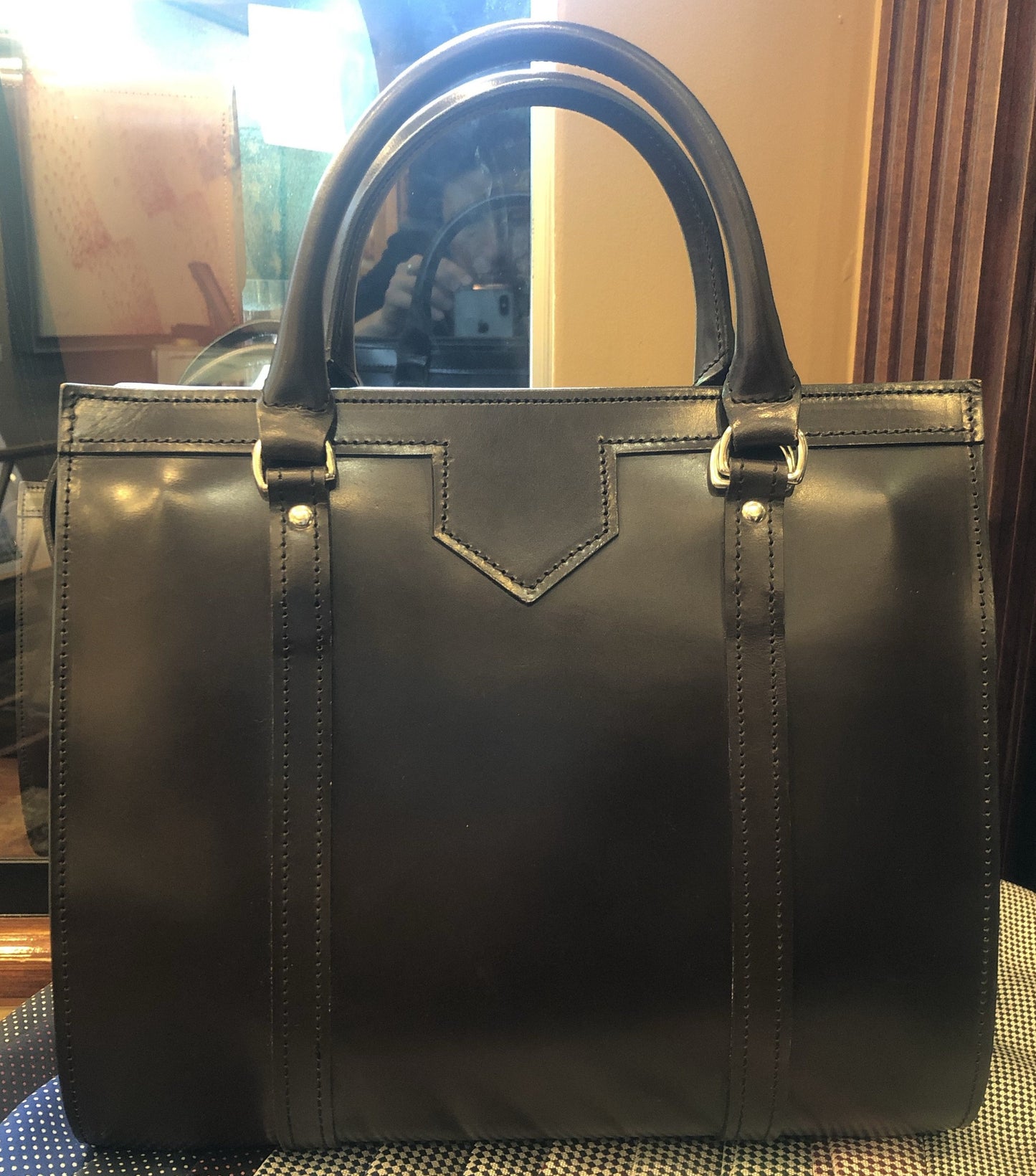Sterling & Burke Classic Beatrice Handbag in Dark Havana-Handbag-Sterling-and-Burke
