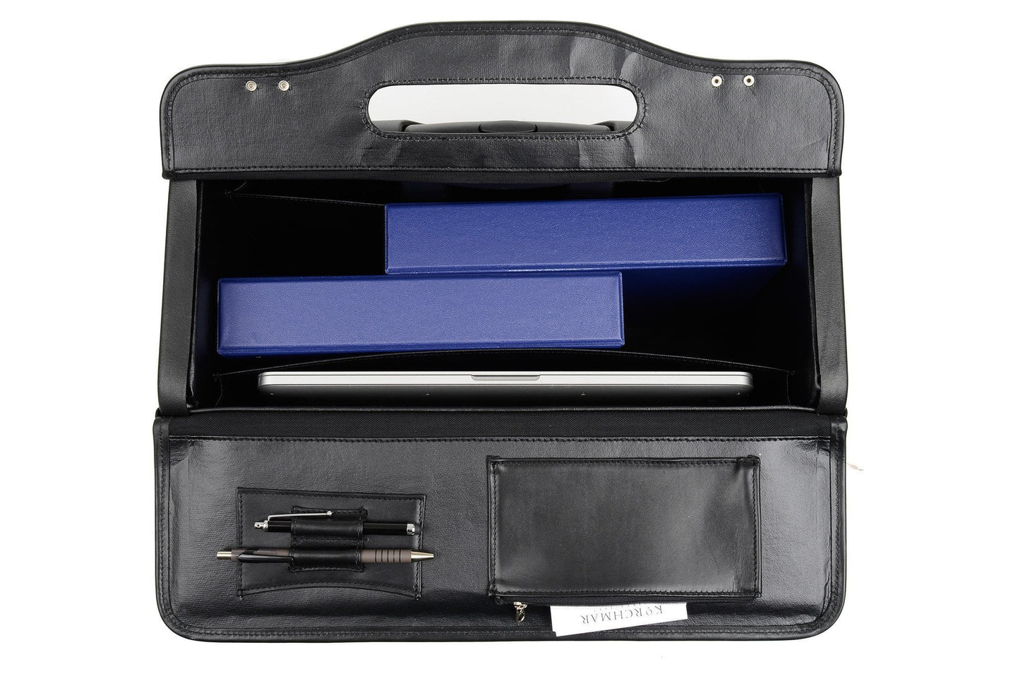 Mobilemax Wheeled Leather Catalog Case | Leather Wheeled Trial Bag-Catalog Case-Sterling-and-Burke