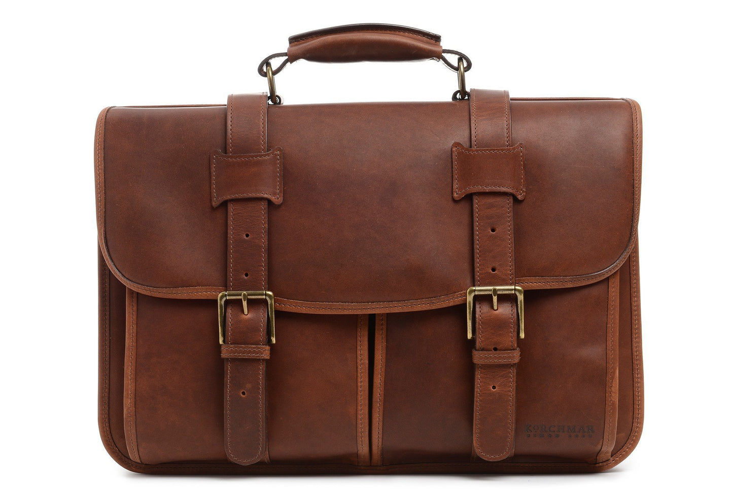 Garfield Leather Brief Bag | Made in USA | Initials Available | Sterling and Burke-Brief Bag-Sterling-and-Burke