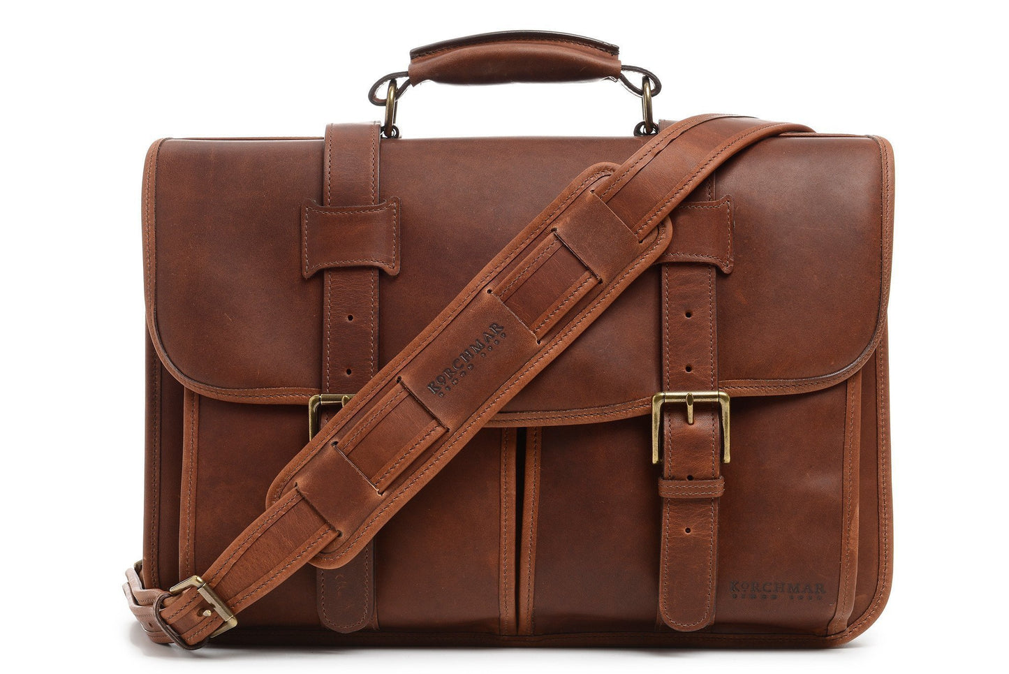 Garfield Leather Brief Bag | Made in USA | Initials Available | Sterling and Burke-Brief Bag-Sterling-and-Burke