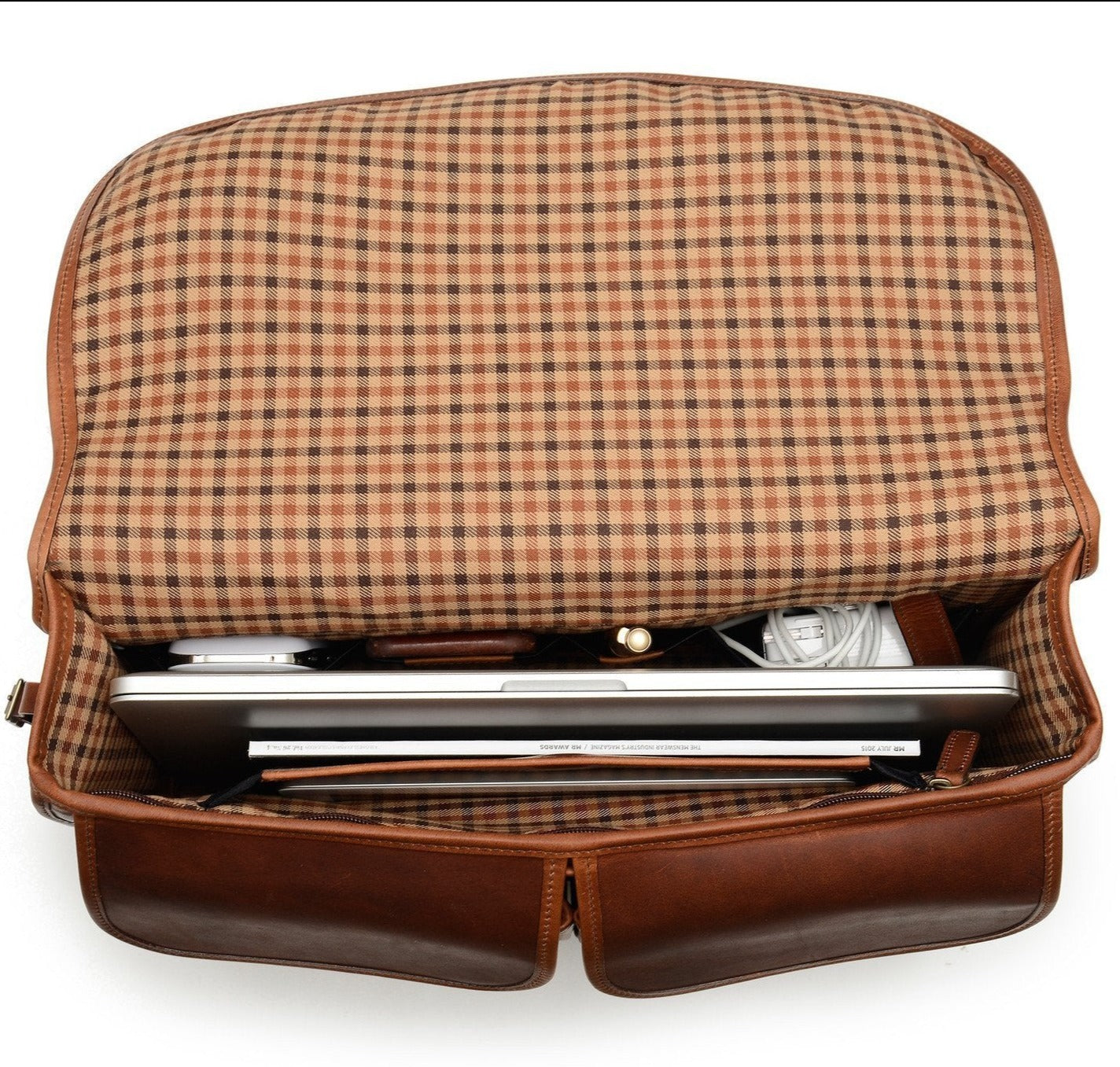 Garfield Leather Brief Bag | Made in USA | Initials Available | Sterling and Burke-Brief Bag-Sterling-and-Burke