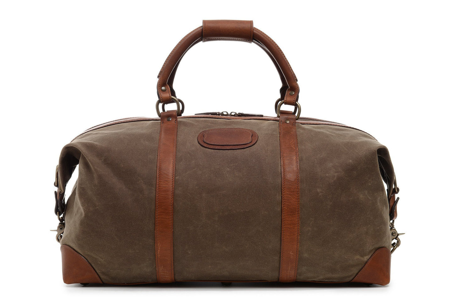 Twain Waxed Canvas and Leather Duffle, 22 Inch-Duffle-Sterling-and-Burke