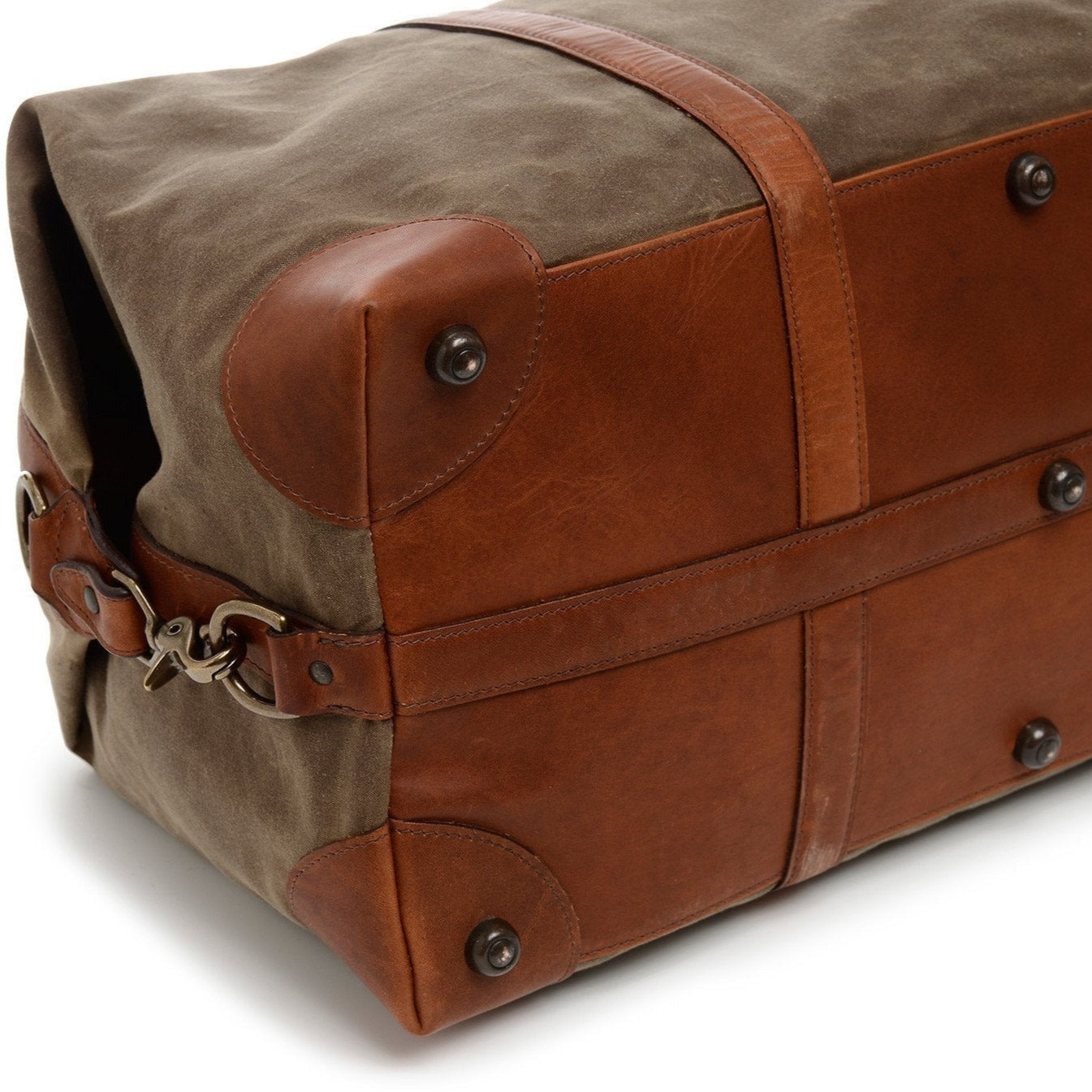 Twain Waxed Canvas and Leather Duffle, 22 Inch-Duffle-Sterling-and-Burke