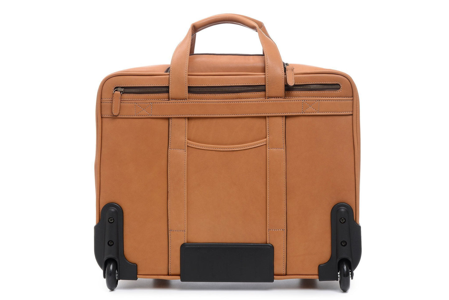 Kenton Overnight Wheeled Leather Brief Bag-Korchmar Business-Sterling-and-Burke