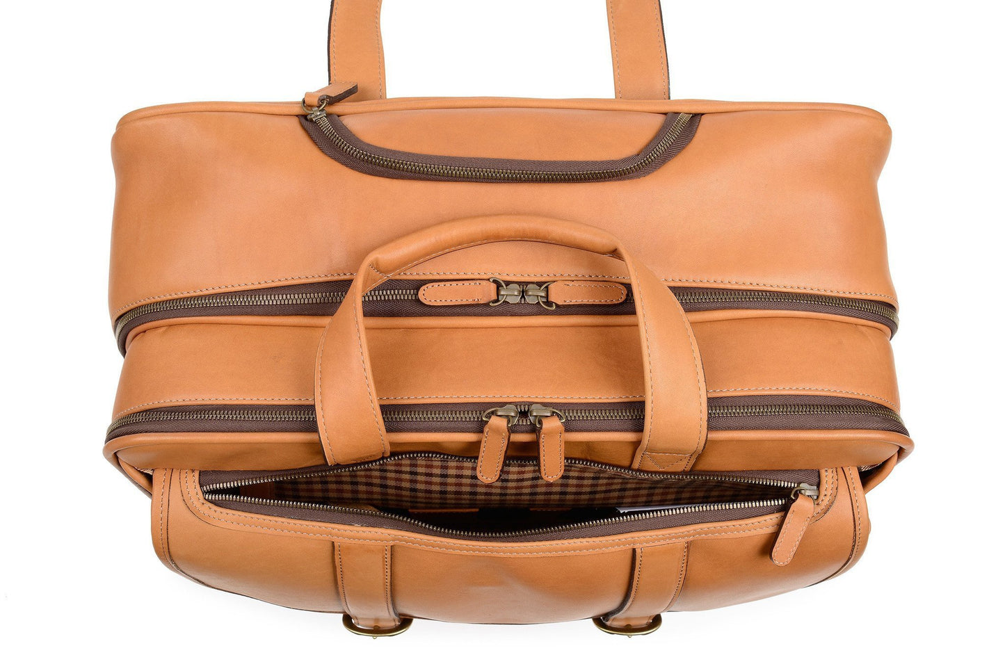 Kenton Overnight Wheeled Leather Brief Bag-Korchmar Business-Sterling-and-Burke
