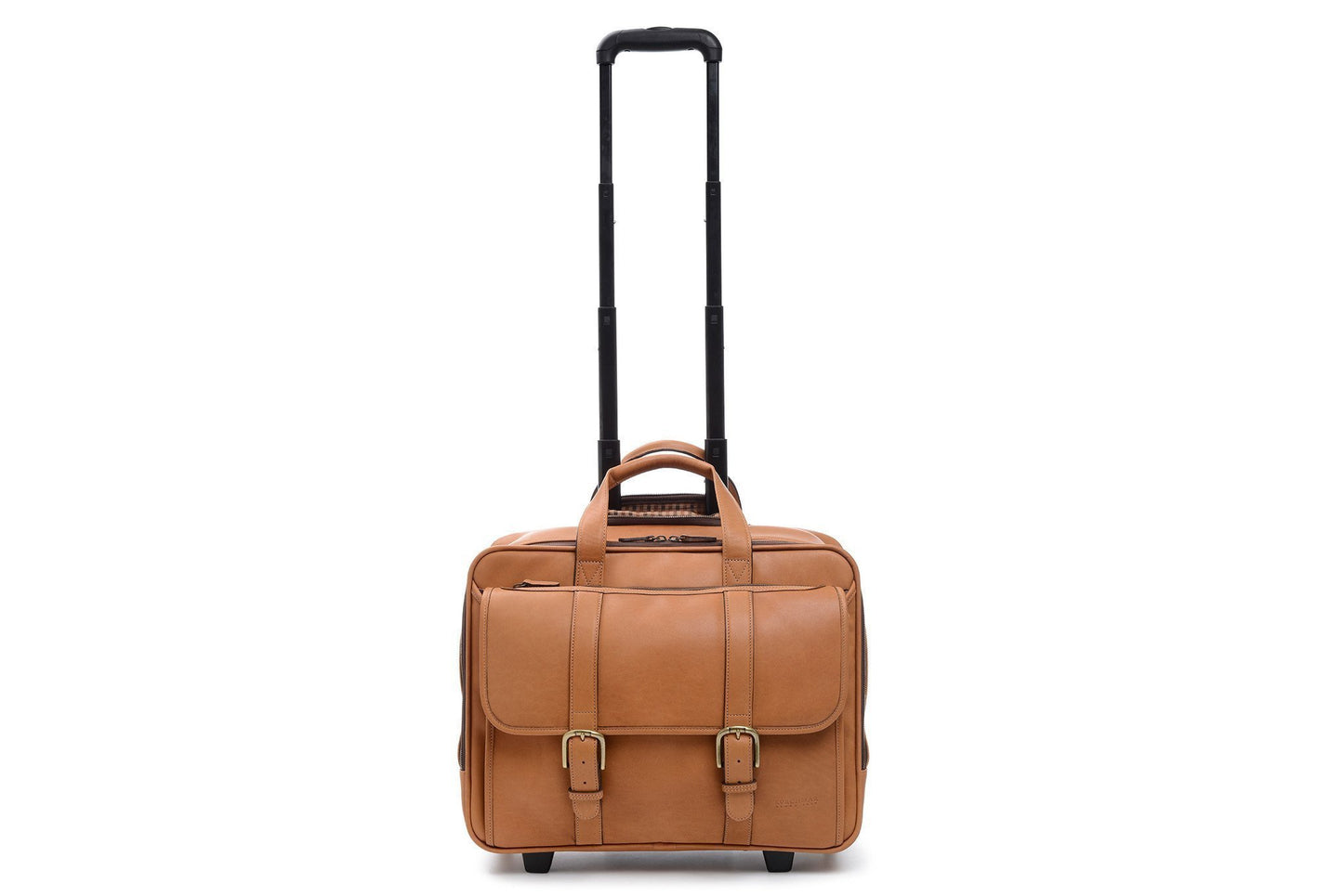 Kenton Overnight Wheeled Leather Brief Bag-Korchmar Business-Sterling-and-Burke