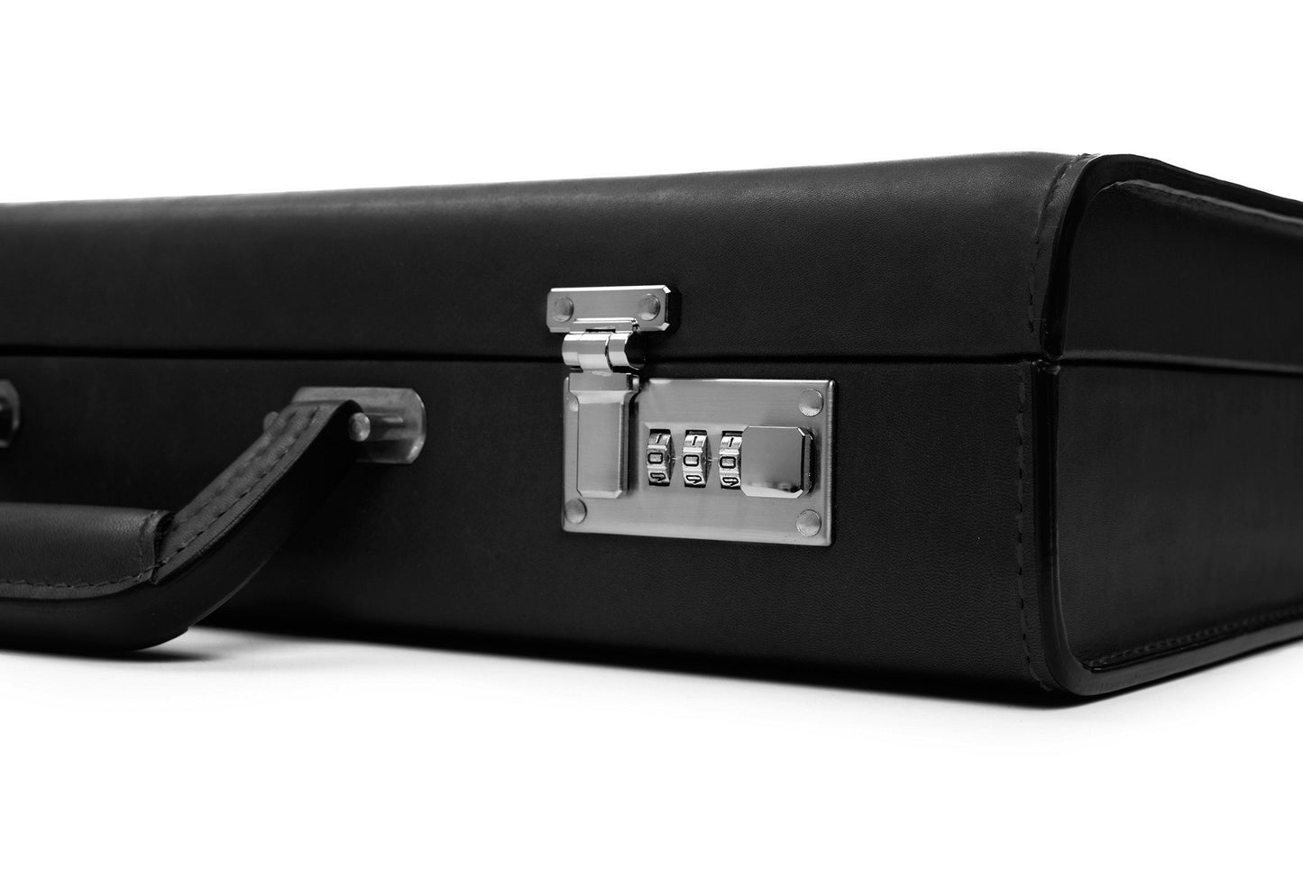 Attache Case | American Belting Leather | Monroe Classic | 4 Inch Leather Attache Brief Case | Monogram with Initials | Korchmar | Tan or Black-Attache-Sterling-and-Burke