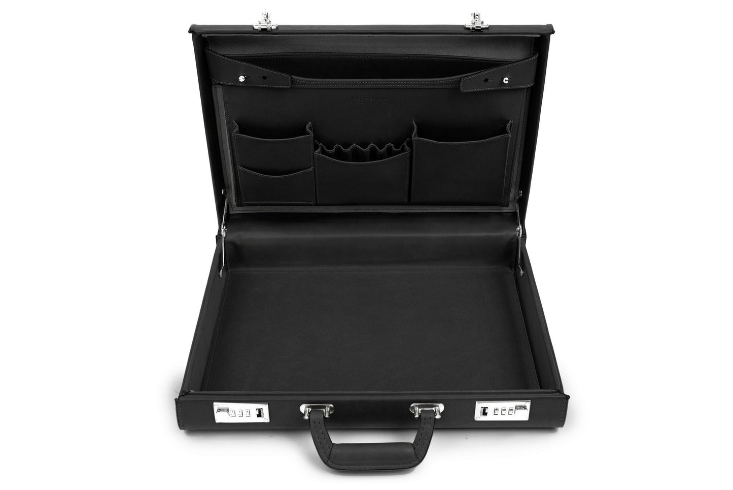 Attache Case | Belting Leather | Monroe Classic | 5 Inch Attache | Korchmar | Black or Tan-Attache-Sterling-and-Burke