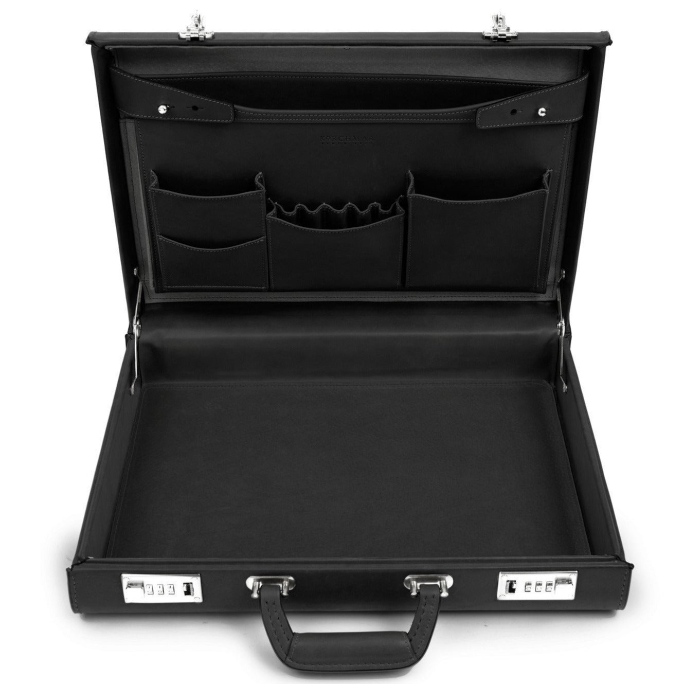 Attache Case | Belting Leather | Monroe Classic | 5 Inch Attache | Korchmar | Black or Tan-Attache-Sterling-and-Burke