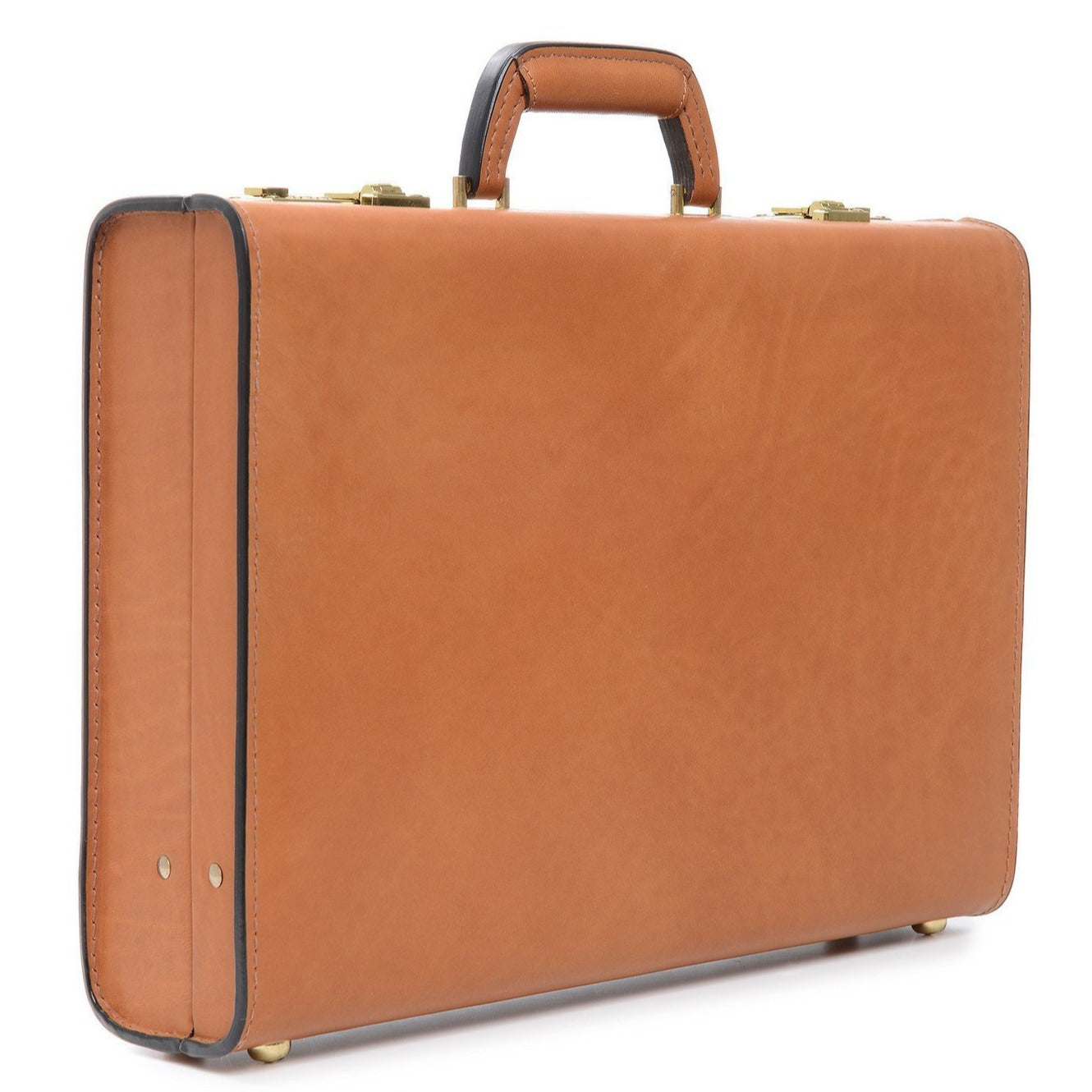 Attache Case | Belting Leather | Monroe Classic | 5 Inch Attache | Korchmar | Black or Tan-Attache-Sterling-and-Burke