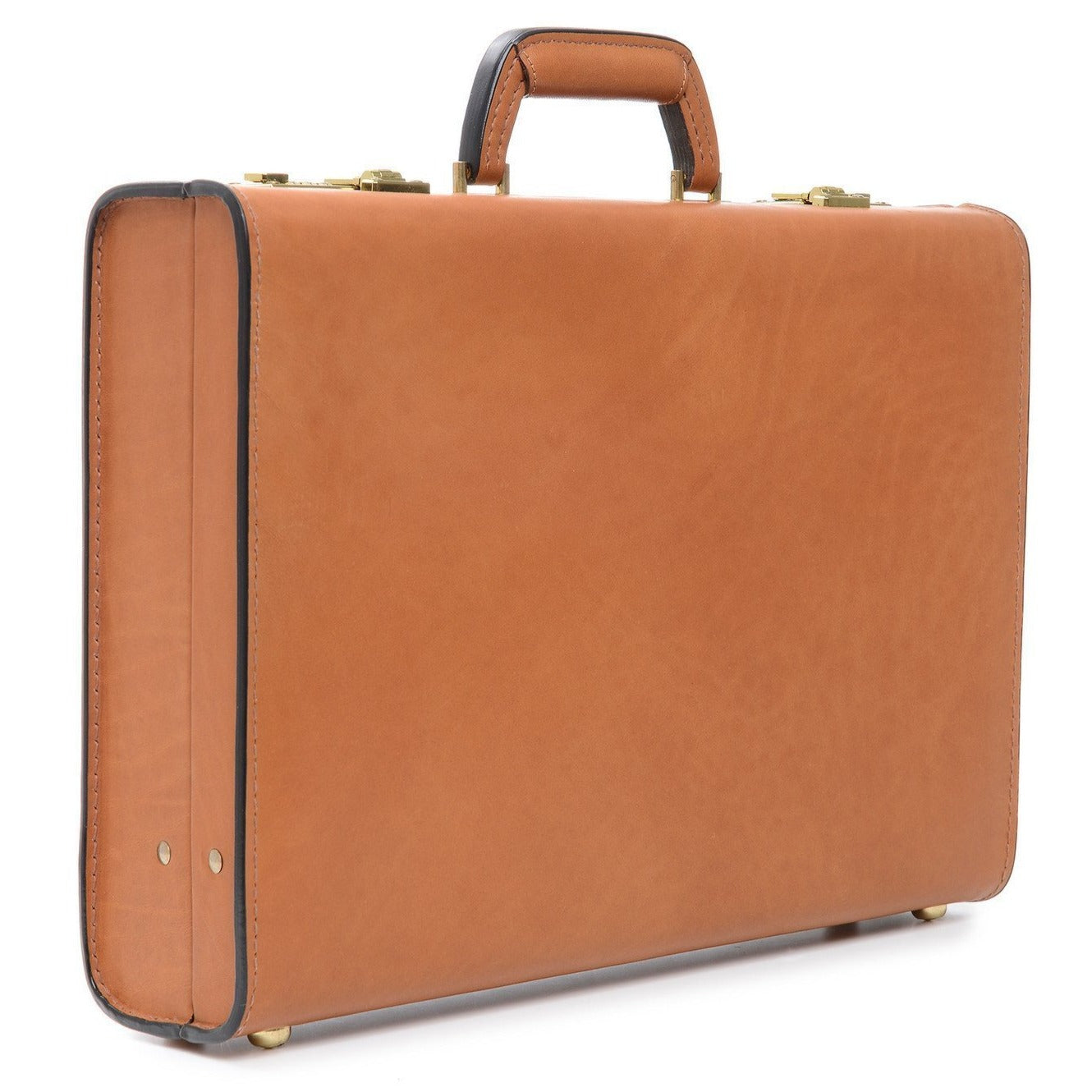 Attache Case | Belting Leather | Monroe Classic | 5 Inch Attache | Korchmar | Black or Tan-Attache-Sterling-and-Burke