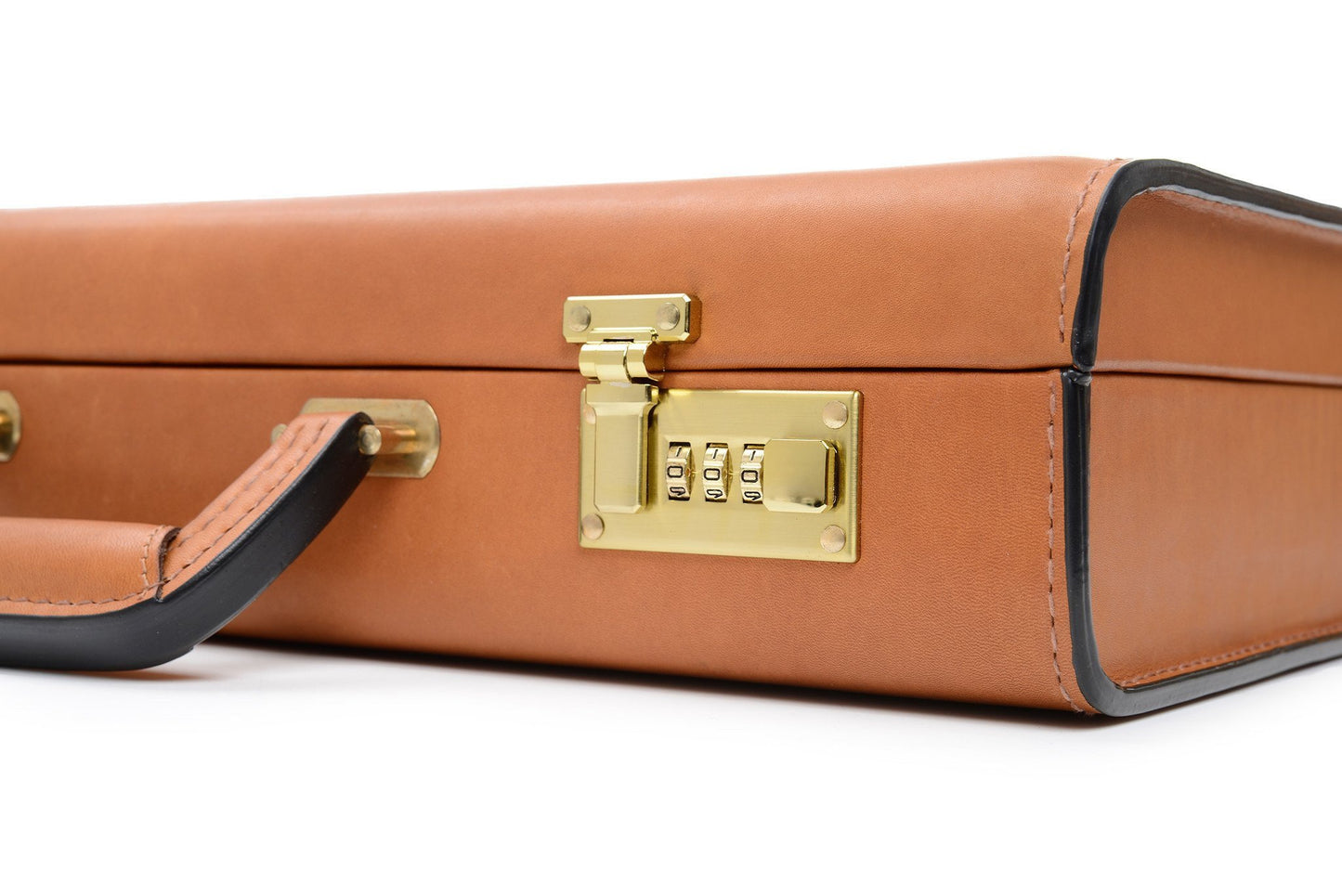 Attache Case | Belting Leather | Monroe Classic | 5 Inch Attache | Korchmar | Black or Tan-Attache-Sterling-and-Burke