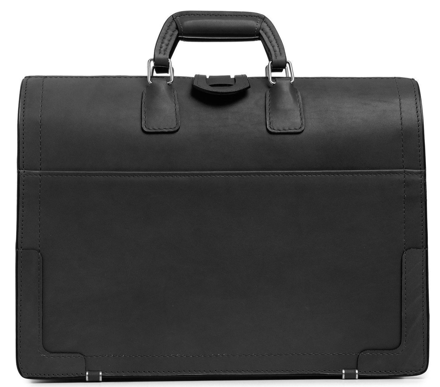 Churchill Briefcase | Classic Top Frame Leather | Korchmar Lawyers Briefcase-Briefcase-Sterling-and-Burke
