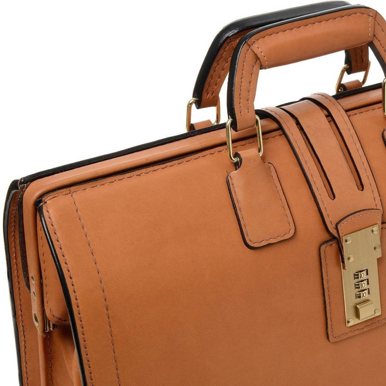 Churchill Briefcase | Classic Top Frame Leather | Korchmar Lawyers Briefcase-Briefcase-Sterling-and-Burke
