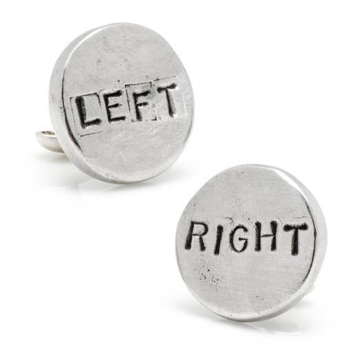 Pewter Left & Right Cufflinks | Hand Made in America | Custom Cufflinks-Cufflinks-Sterling-and-Burke