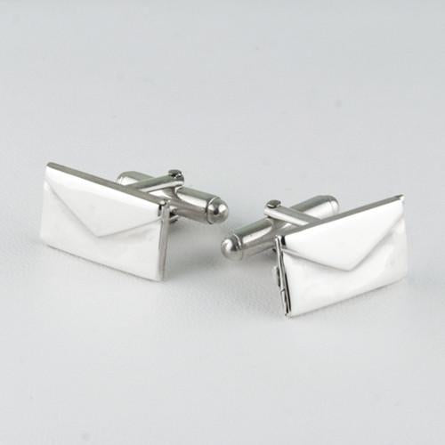 Love Letter Cufflinks | Sterling Silver Envelope Cuff Links | Custom Message | Sterling and Burke-Cufflinks-Sterling-and-Burke