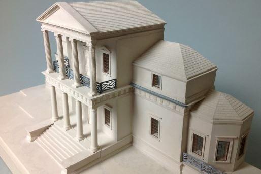 Limited Edition The First Monticello Sculpture | Custom Monticello Plaster Model | Extraordinary Quality and Detail | Made in England | Timothy Richards-Desk Accessory-Sterling-and-Burke