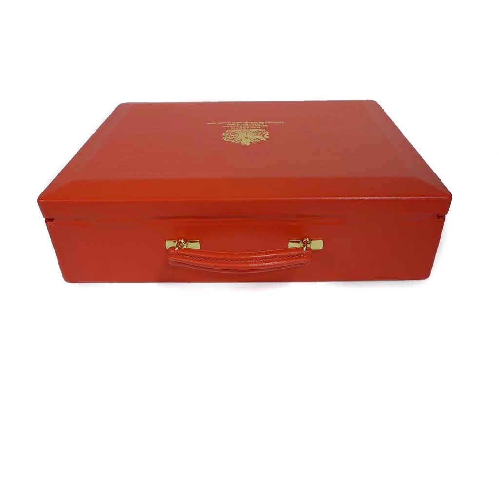 Despatch Red Leather Box | Custom British Dispatch Box | Bespoke Production | Made in England