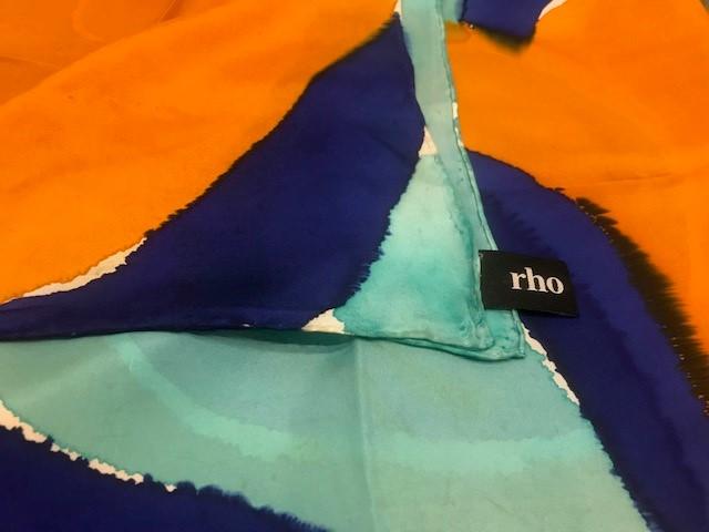 Hand Painted Silk Scarf | Medium Square Scarf | Lilium | Sunshine Silk Rectangle | 21.5 by 88 Inch | Made in USA-SCARVES-Sterling-and-Burke