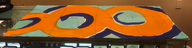 Hand Painted Silk Scarf | Medium Square Scarf | Lilium | Sunshine Silk Rectangle | 21.5 by 88 Inch | Made in USA-SCARVES-Sterling-and-Burke