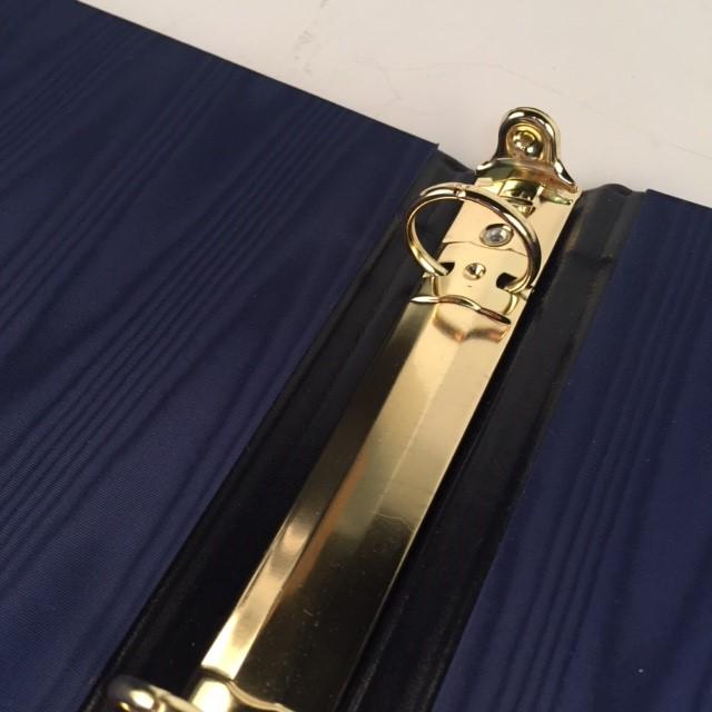 Ring Binder | Black Leather | Gold Tooling | Funeral Guest Book | Calf Leather Condolence Book | Funeral Registry | Sympathy Book | Made in England | Charing Cross-Guest Book-Sterling-and-Burke
