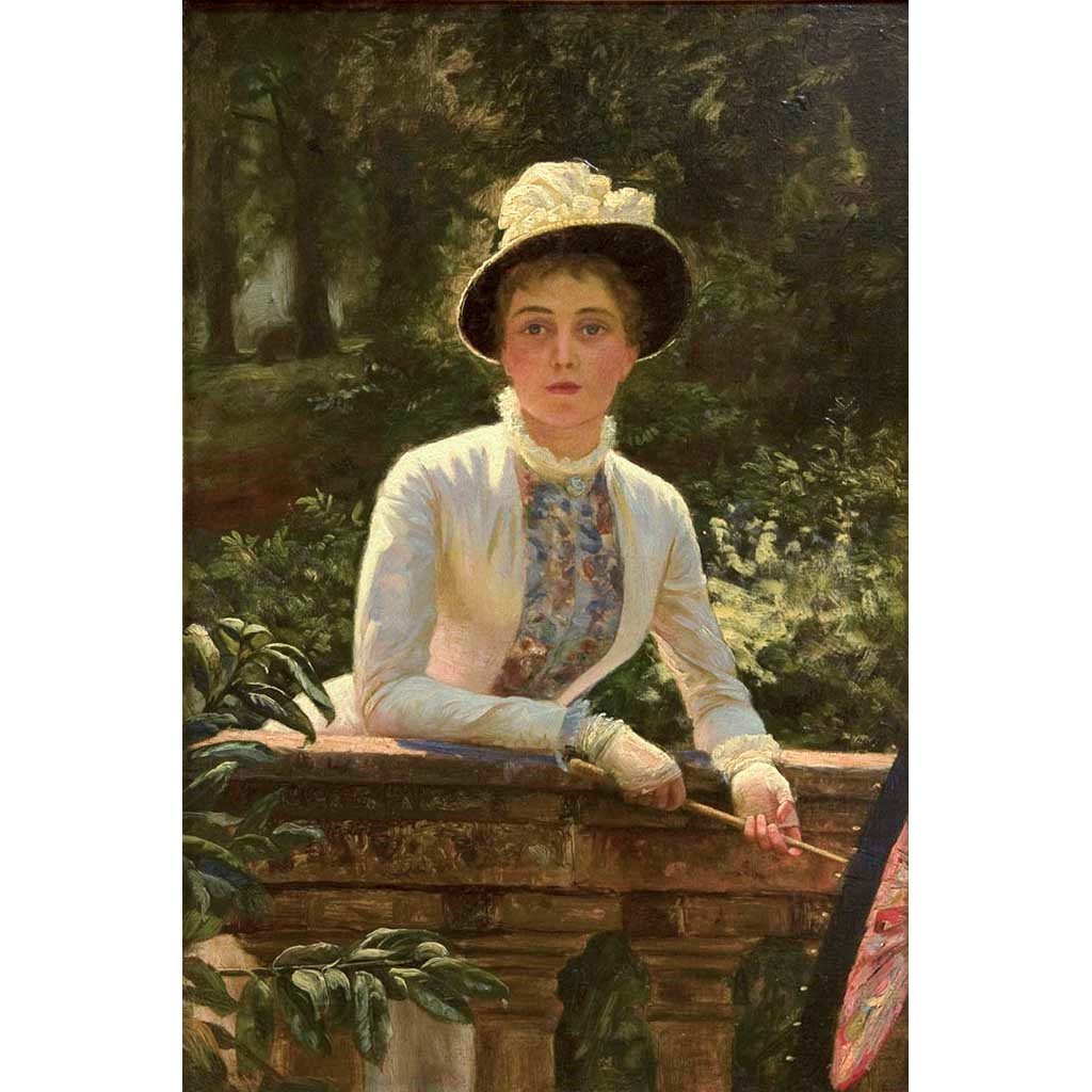 Antique Oil Painting | Summer by Robert Cree Crawford | 23 1/2" x 31 1/2"-Oil Painting-Sterling-and-Burke