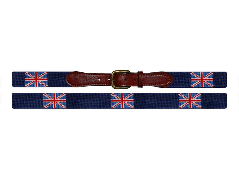 Needlepoint Collection | Union Jack Needlepoint Belt | Smathers and Branson-Belt-Sterling-and-Burke