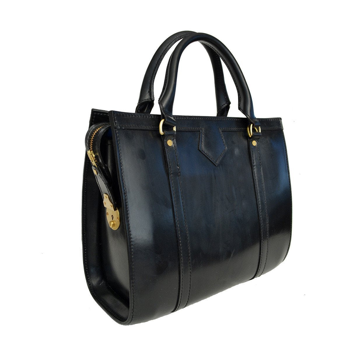 Sterling & Burke Classic Beatrice Handbag, Havana | Hand Stitched | English Leather | Sterling and Burke-Handbag-Sterling-and-Burke