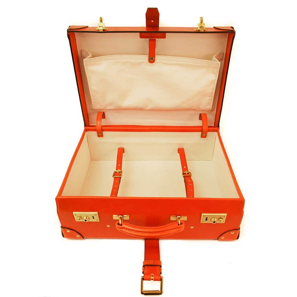 Leather Trunk Suitcase | 18 Inch Carry On | Wheels and Trolley Option | Hand Stitched | Luxury Travel | English Bridle Leather | Sterling and Burke-Suitcase-Sterling-and-Burke