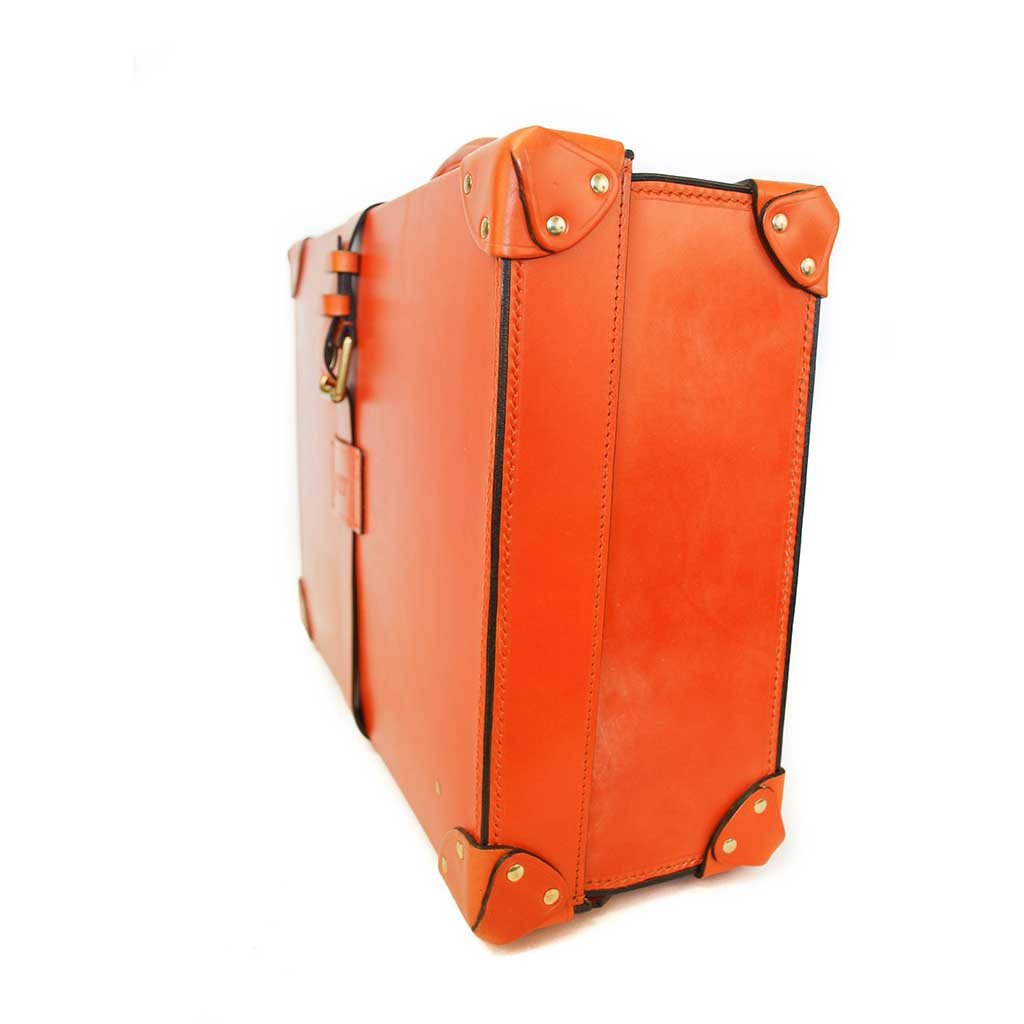 Leather Trunk Suitcase | 18 Inch Carry On | Wheels and Trolley Option | Hand Stitched | Luxury Travel | English Bridle Leather | Sterling and Burke-Suitcase-Sterling-and-Burke