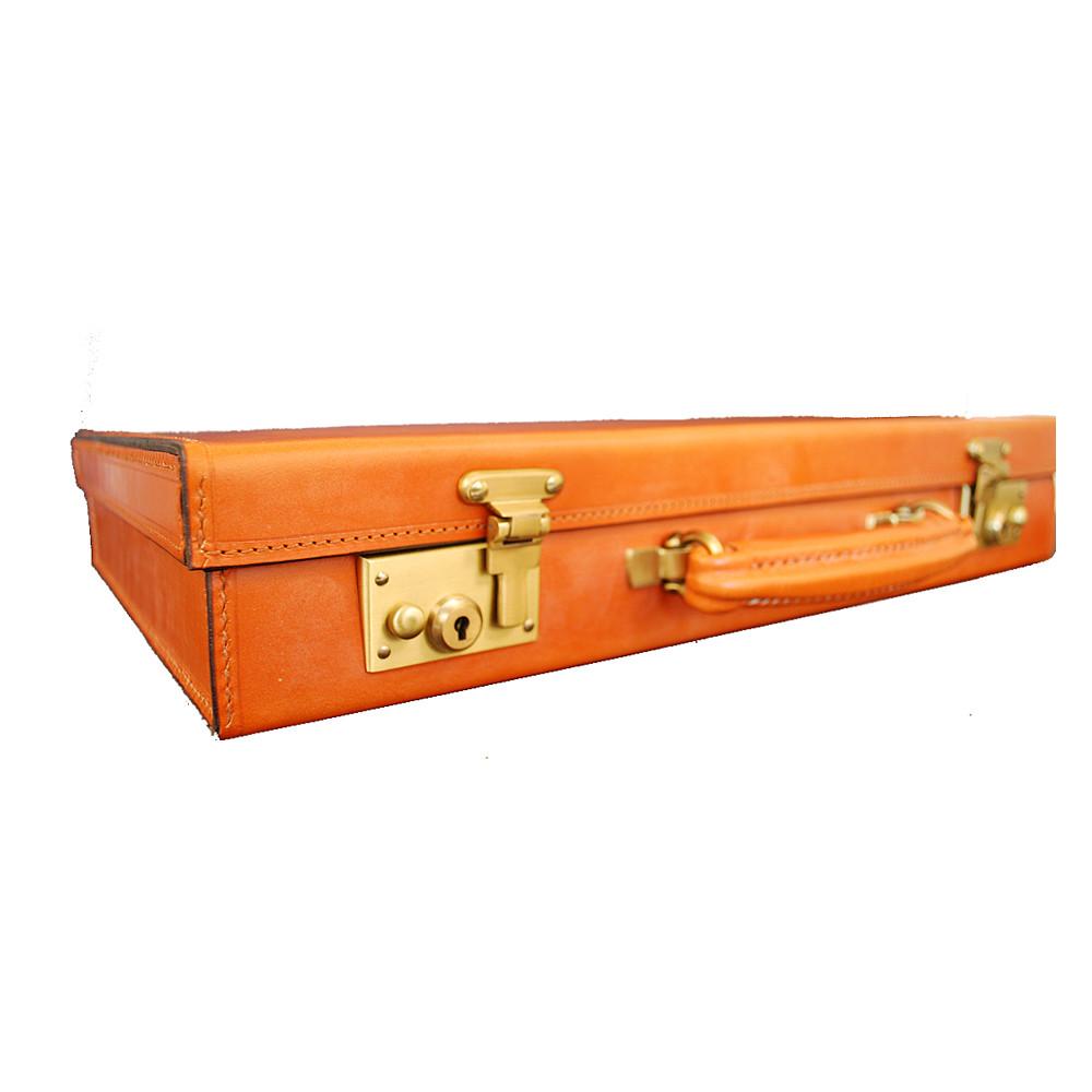 3.5 Inch Lid Over Body Attache Case, BESPOKE | Hand Stitched | English Bridle Leather | Sterling and Burke-Attache-Sterling-and-Burke