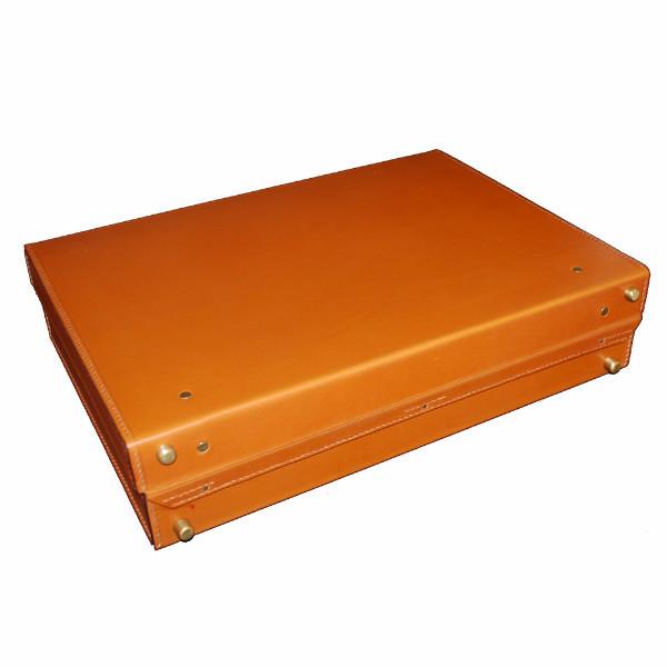 4.5 Inch Lid Over Body Attache Case, BESPOKE | Hand Stitched | English Bridle Leather | Sterling and Burke-Attache-Sterling-and-Burke