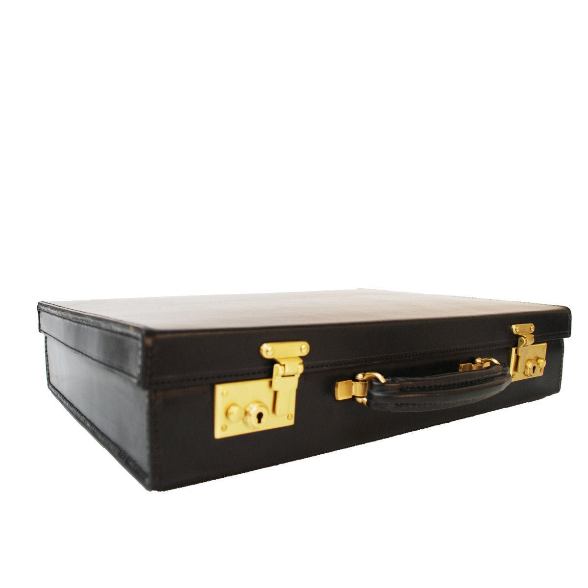 Bond Style 4 Inch Attache Case, BESPOKE | Hand Stitched | English Leather | Sterling and Burke-Attache-Sterling-and-Burke