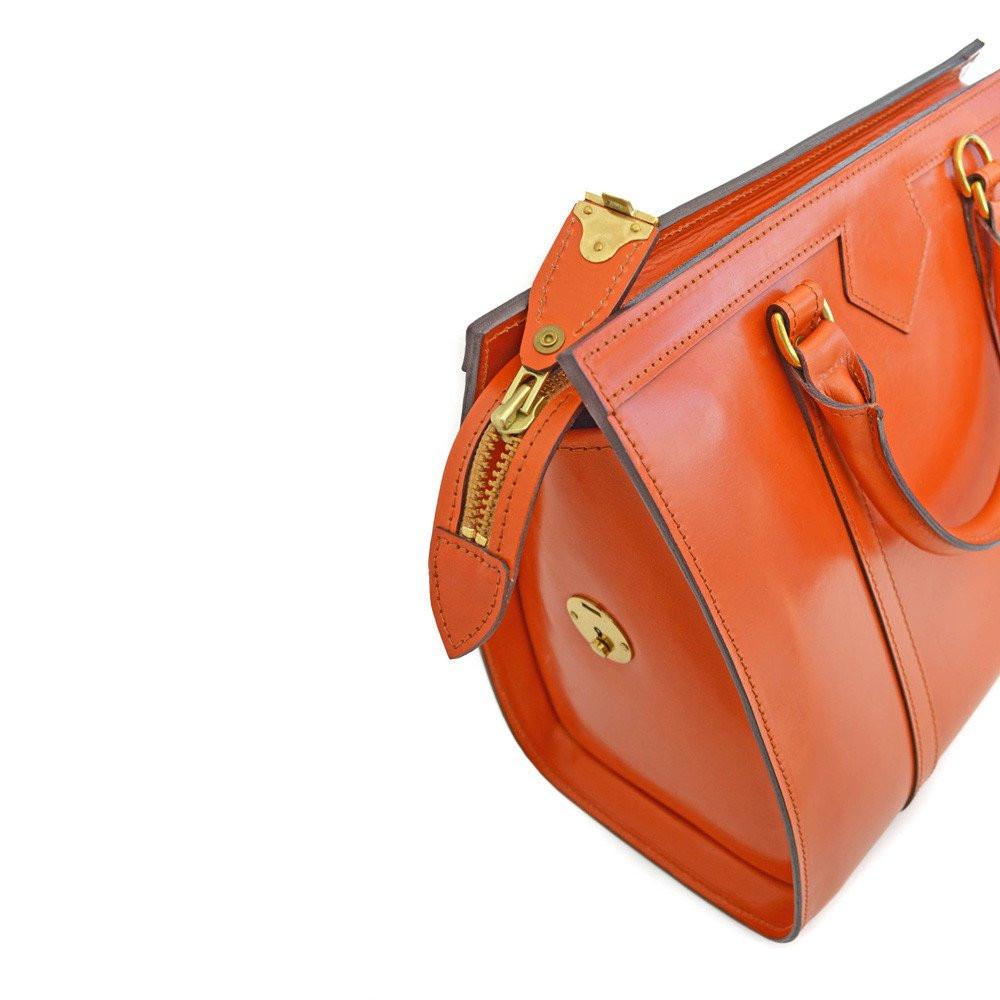 Carry-All Beatrice Handbag, London Tan | Hand Stitched | English Leather | Sterling and Burke-Handbag-Sterling-and-Burke