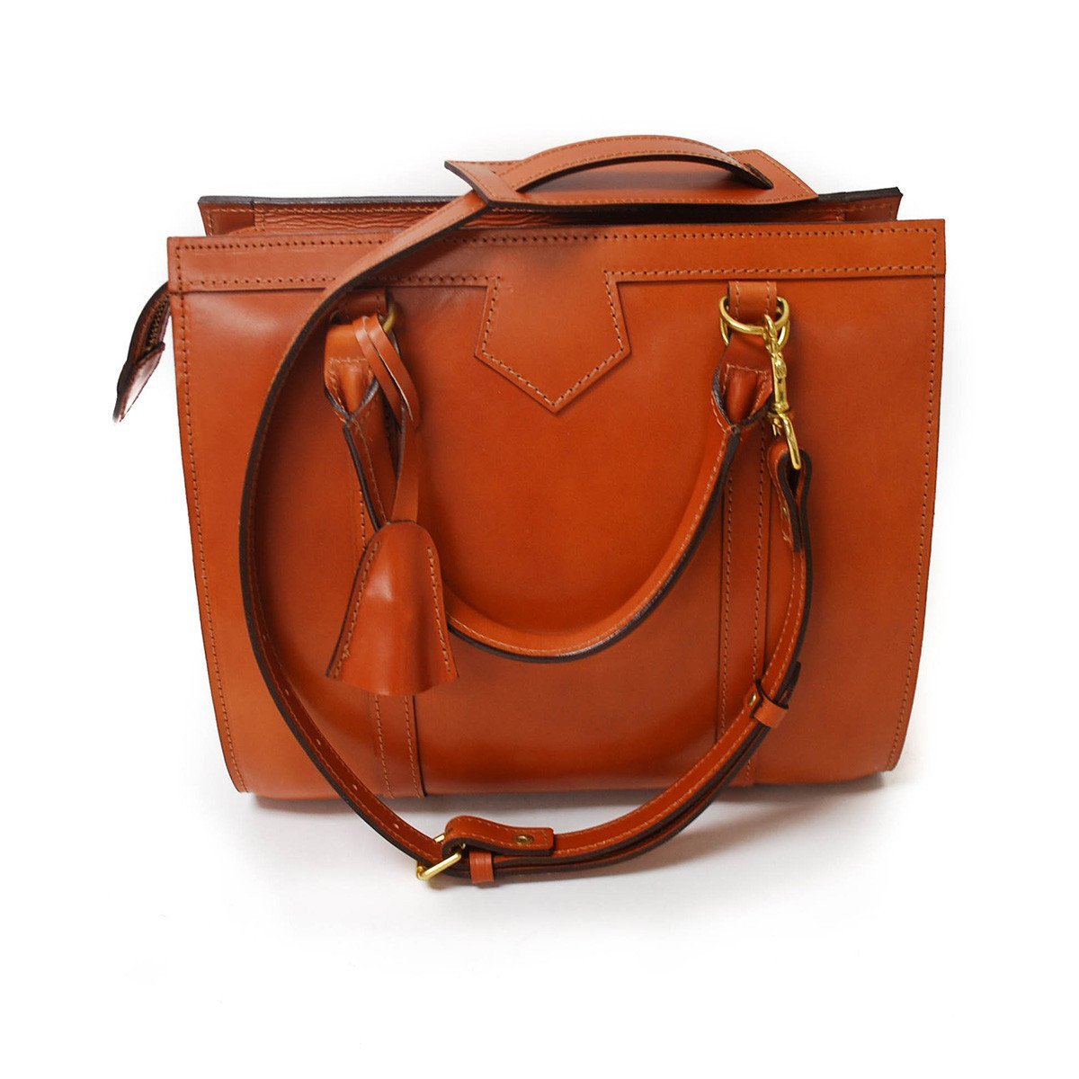 Classic Beatrice Handbag, Dark London Tan | Hand Stitched | English Leather | Sterling and Burke-Handbag-Sterling-and-Burke