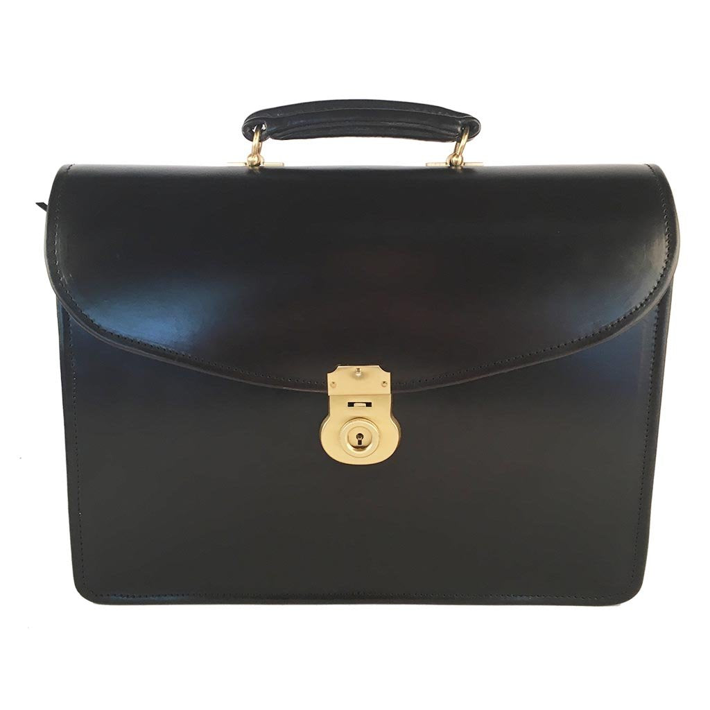 Laptop Briefcase, BESPOKE | Computer and Document Case | Hand Stitched | English Bridle Leather | Sterling and Burke-Computer Bag-Sterling-and-Burke