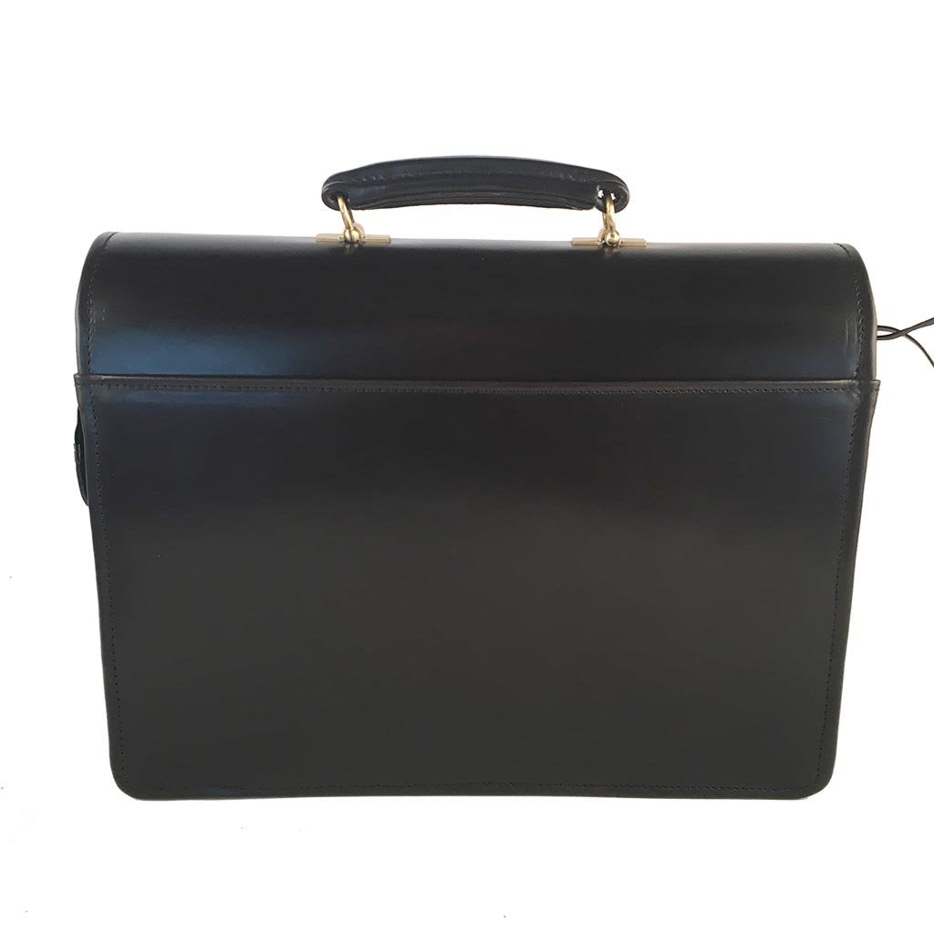 Laptop Briefcase, BESPOKE | Computer and Document Case | Hand Stitched | English Bridle Leather | Sterling and Burke-Computer Bag-Sterling-and-Burke