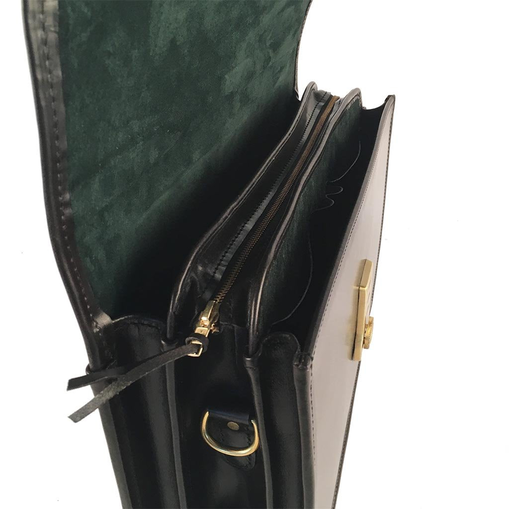 Laptop Briefcase, BESPOKE | Computer and Document Case | Hand Stitched | English Bridle Leather | Sterling and Burke-Computer Bag-Sterling-and-Burke