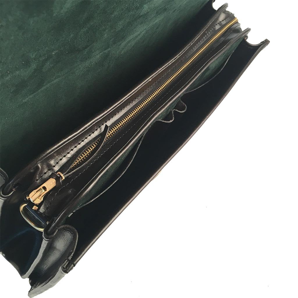 Laptop Briefcase, BESPOKE | Computer and Document Case | Hand Stitched | English Bridle Leather | Sterling and Burke-Computer Bag-Sterling-and-Burke