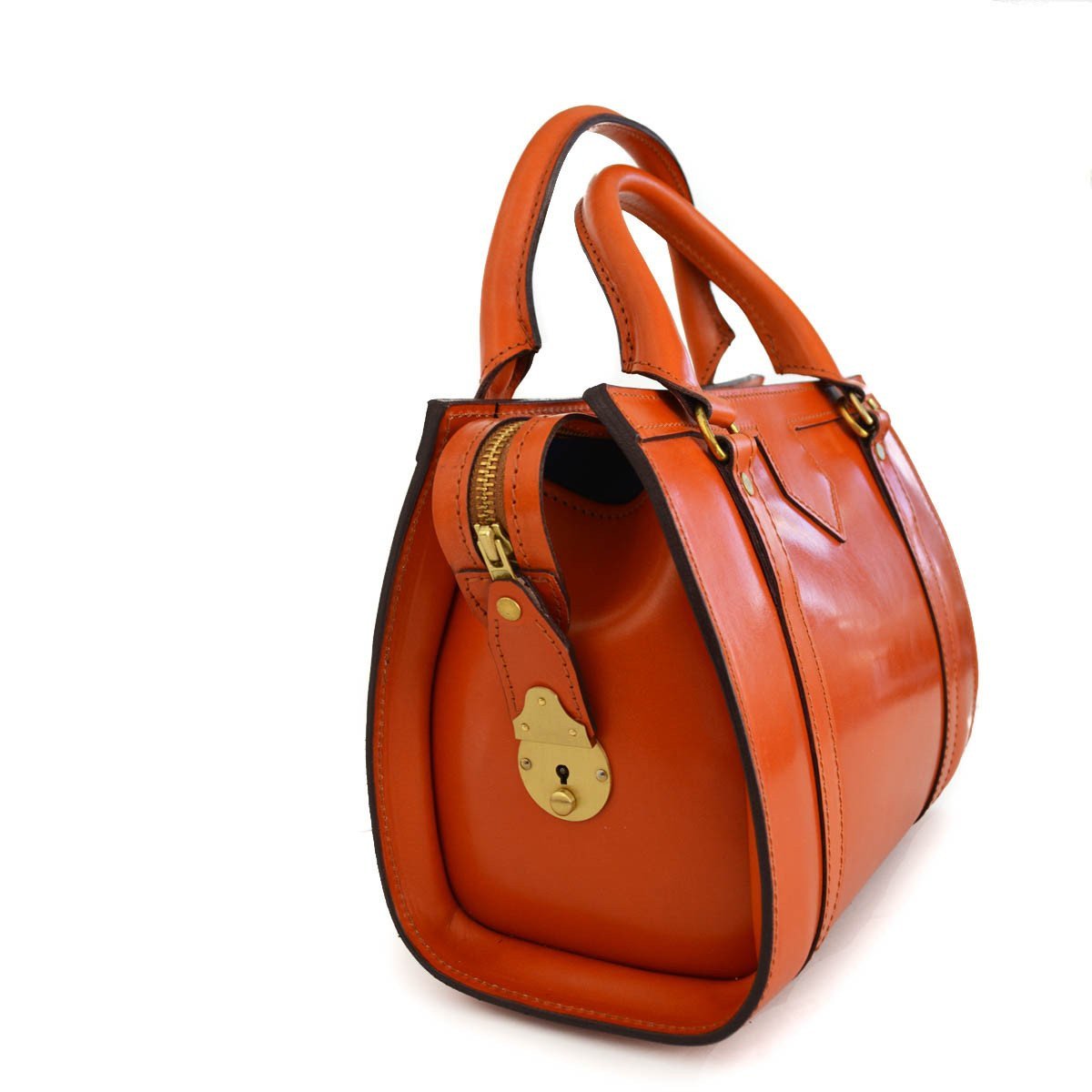 Petite Beatrice Handbag, London Tan | Hand Stitched | Orange English Bridle Leather | Small Luxury Handbag-Handbag-Sterling-and-Burke