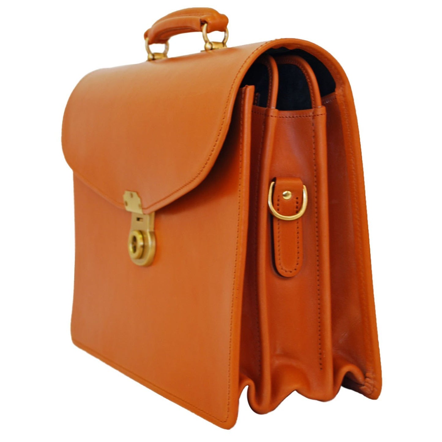 Laptop Briefcase, BESPOKE | Computer and Document Case | Hand Stitched | English Bridle Leather | Sterling and Burke-Computer Bag-Sterling-and-Burke
