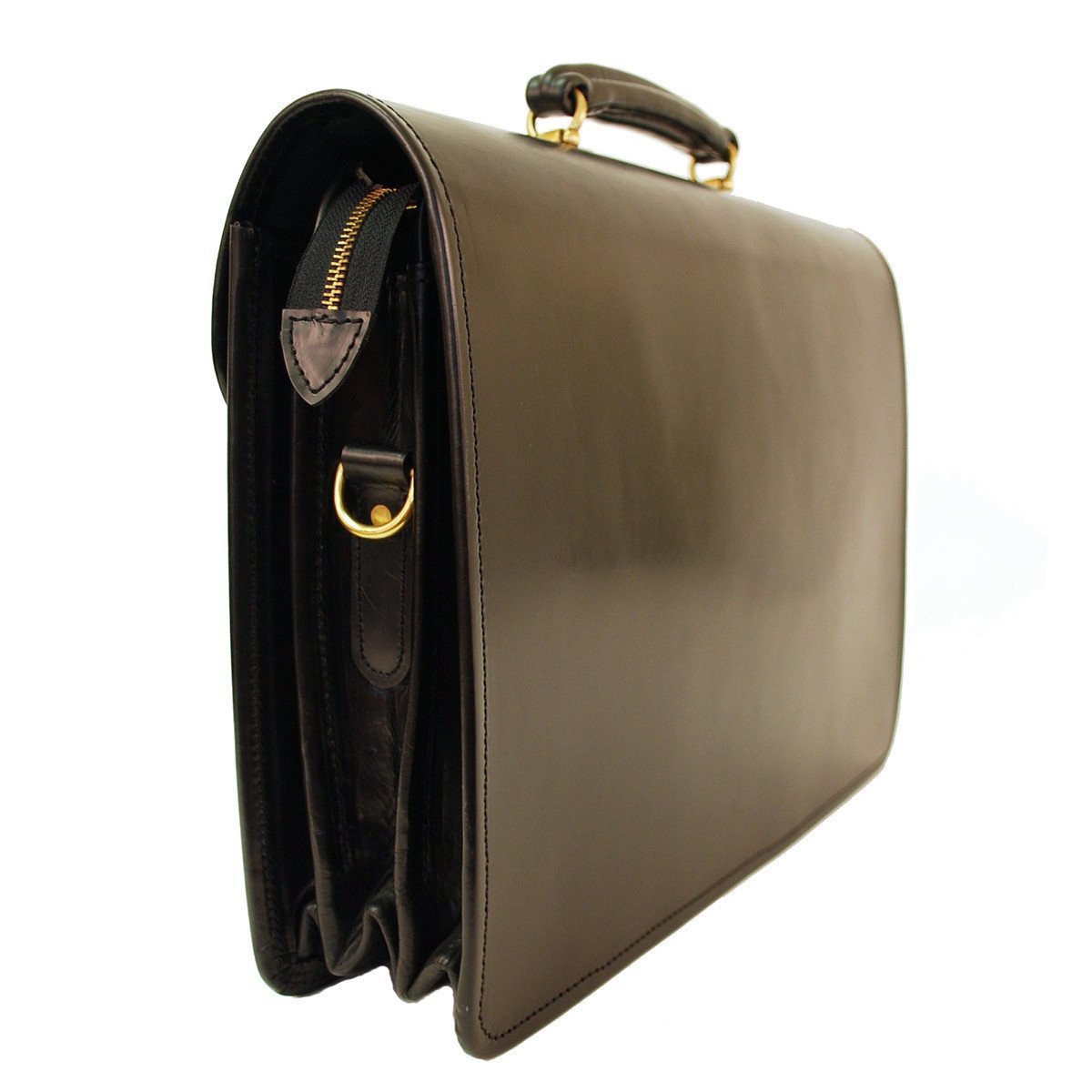 Laptop Briefcase, BESPOKE | Computer and Document Case | Hand Stitched | English Bridle Leather | Sterling and Burke-Computer Bag-Sterling-and-Burke