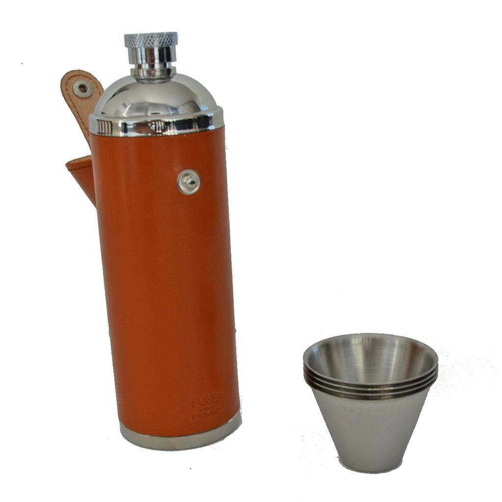 10 oz Hunter's Flask | Leather Flask | Sterling and Burke-Flask-Sterling-and-Burke
